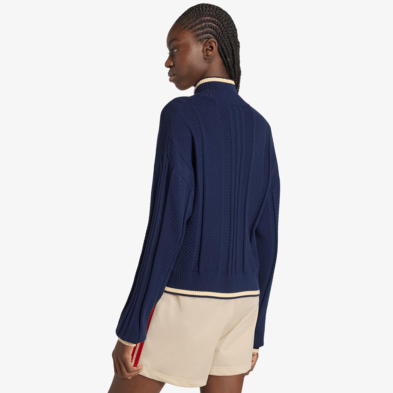 Pullover adidas Cable Knit Firebird Track Top Night Indigo