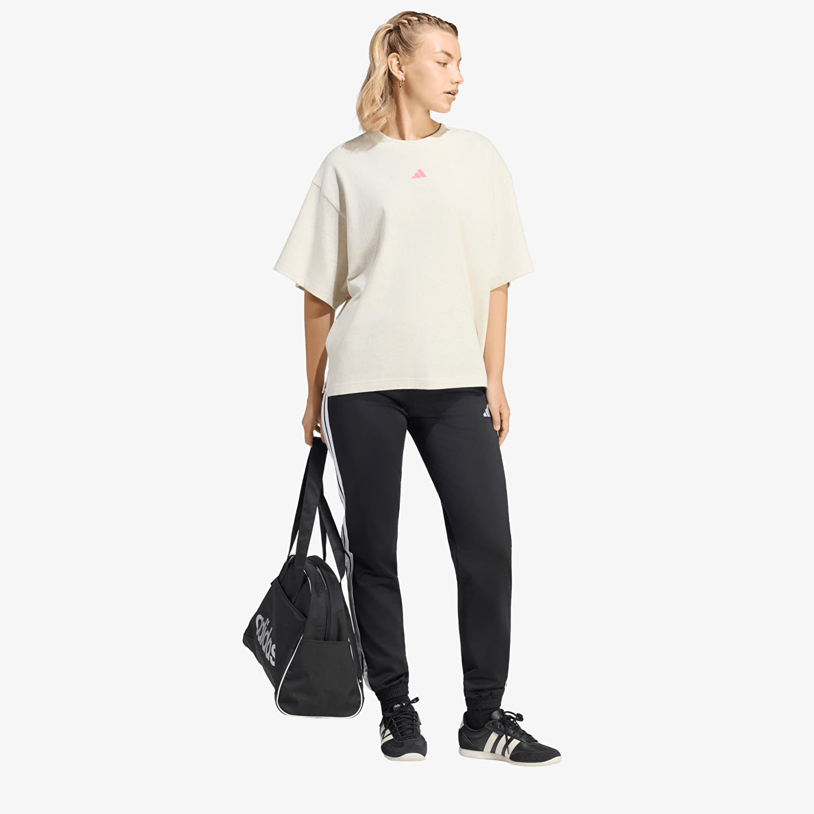 T-shirts adidas 3-Stripes Studio T-Shirt Chalk White Mel.