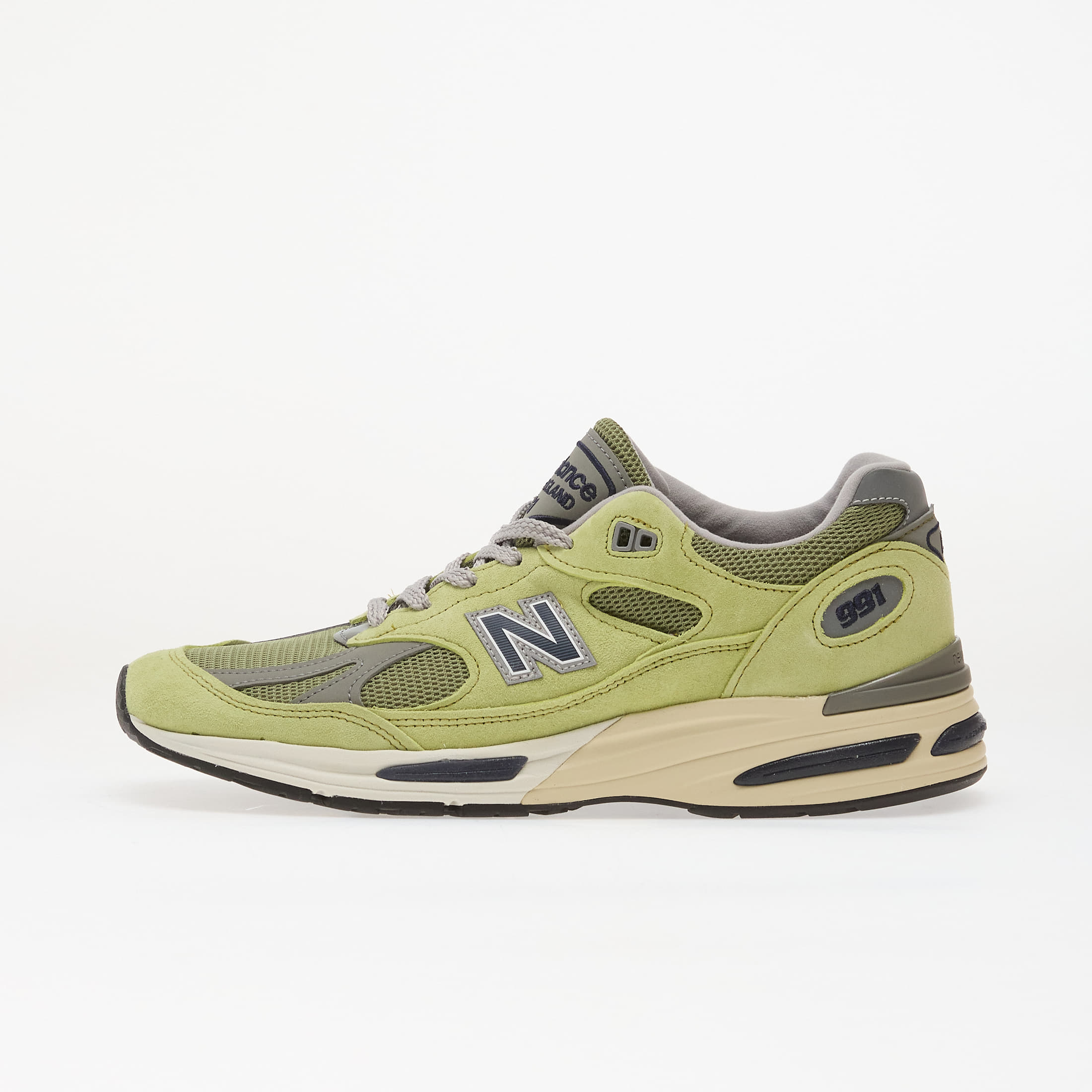Sneakers New Balance 991 Made in UK Green Banana/ Moss/ Moon Mist UK 8.5