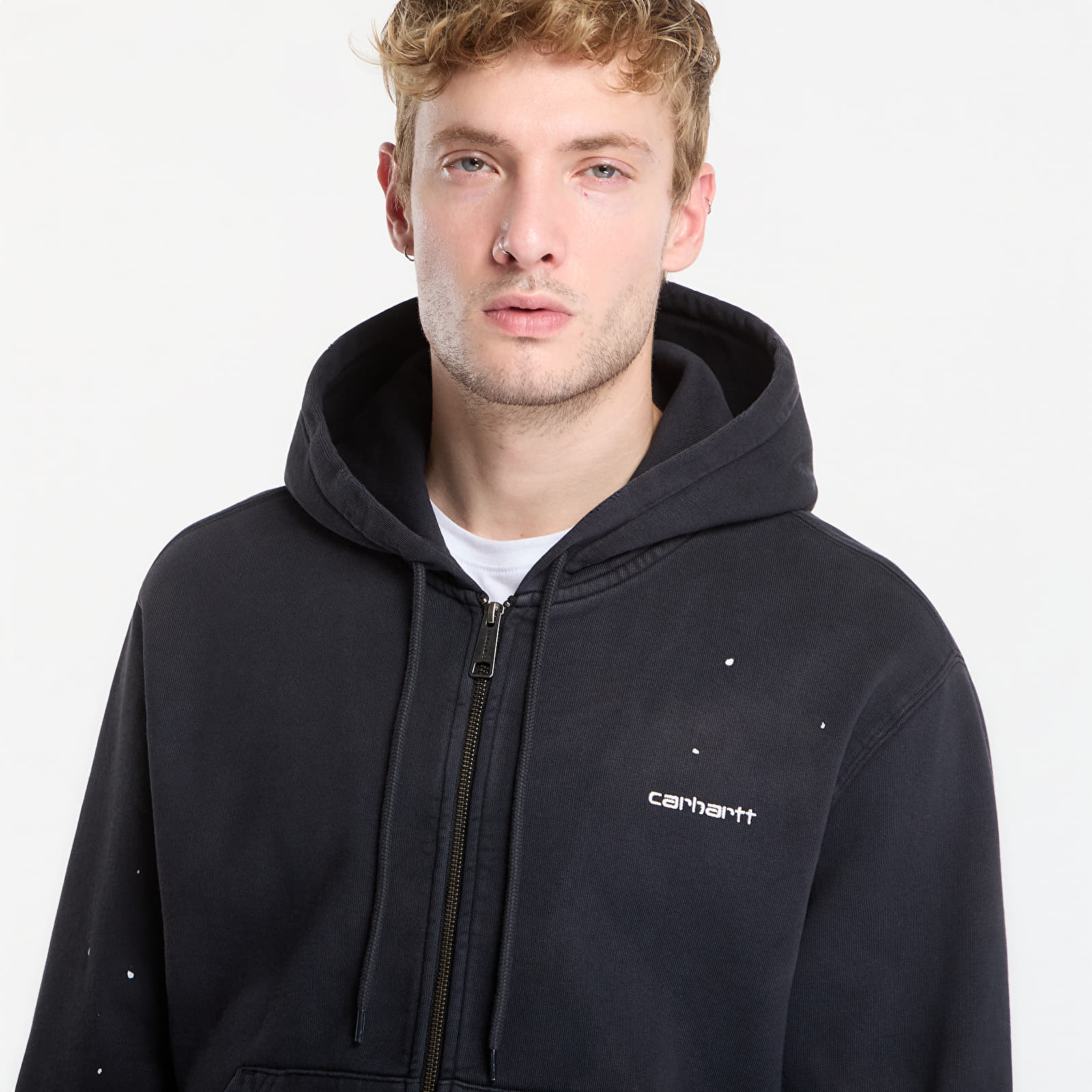 Hoodies and sweatshirts  Carhartt WIP Hooded Painter Jacket UNISEX Black Destroy Wash, Splatter