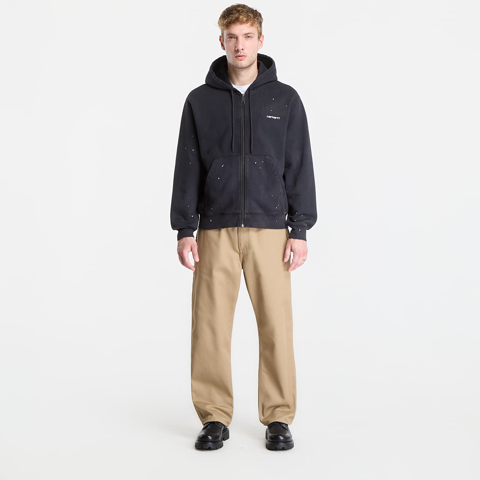 Hoodies and sweatshirts  Carhartt WIP Hooded Painter Jacket UNISEX Black Destroy Wash, Splatter