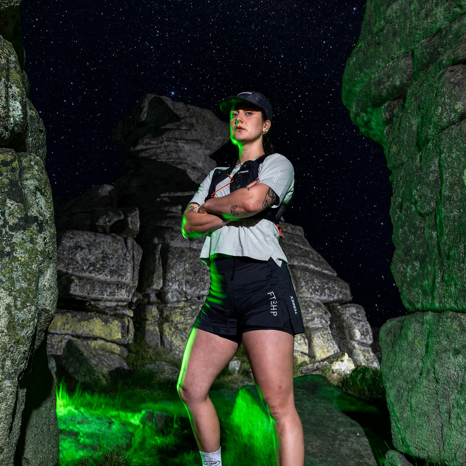 Women's shorts FTSHP x adidas Terrex STARGAZER Women Shorts 2IN1 Black