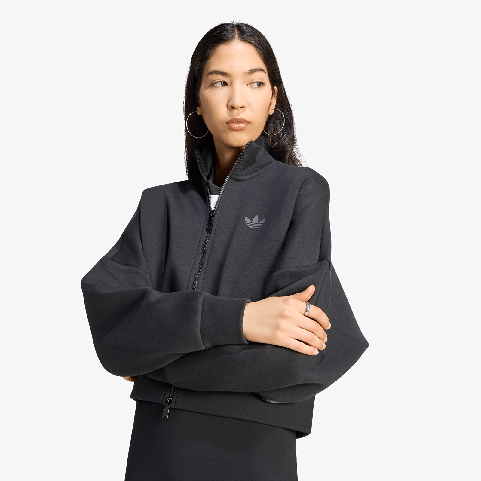 Hættetrøjer og sweatshirts adidas Spacer Tracktop Black/ Black Reflective/ Night Grey