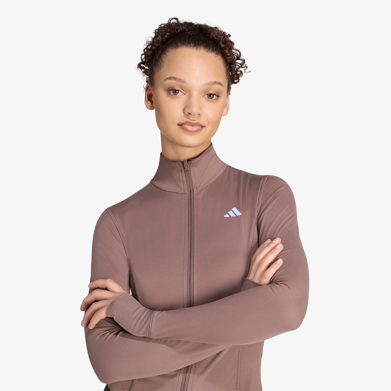 Худі та реглани adidas 3-Stripes Studio Zip Through Jacket Earth Strata