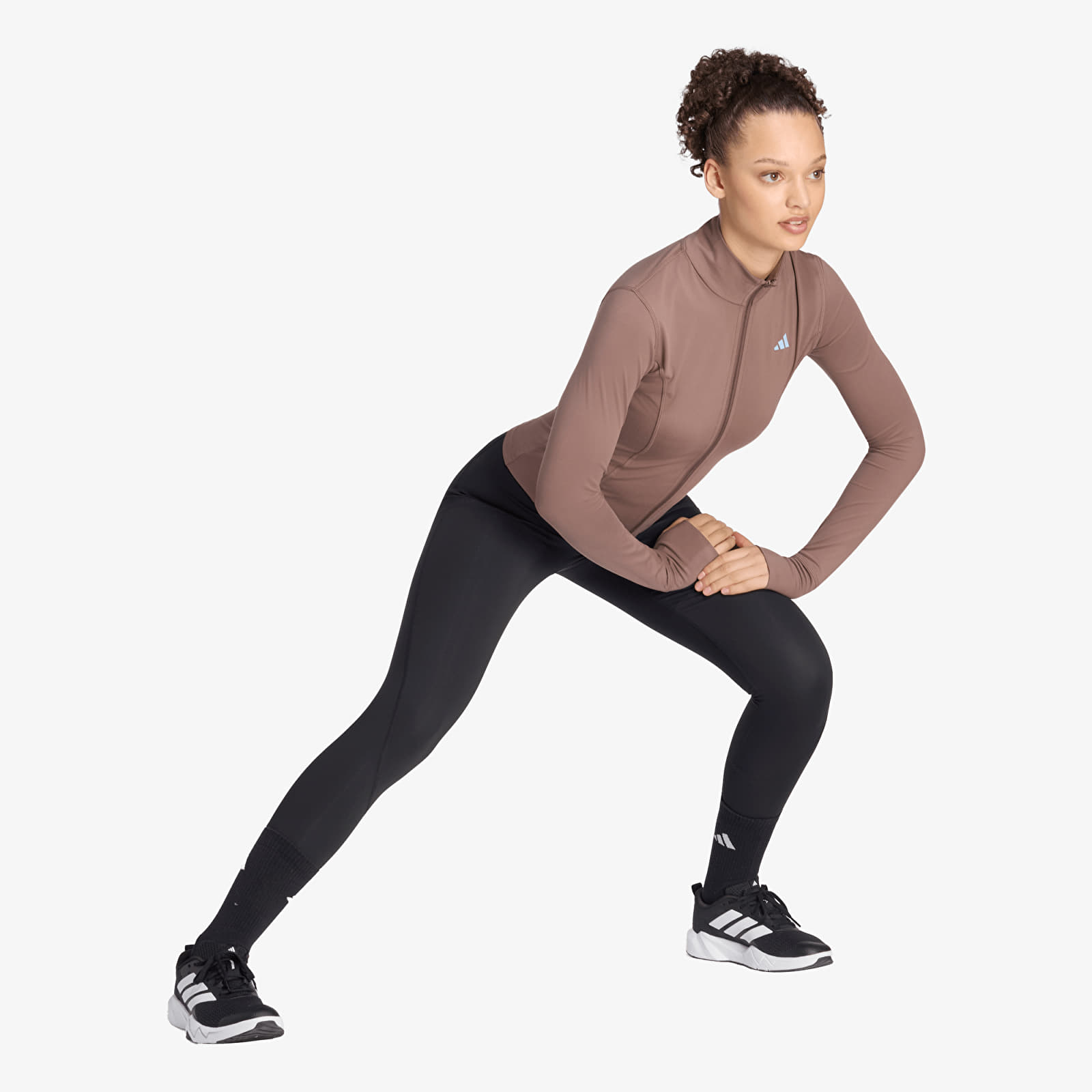 Худі та реглани adidas 3-Stripes Studio Zip Through Jacket Earth Strata