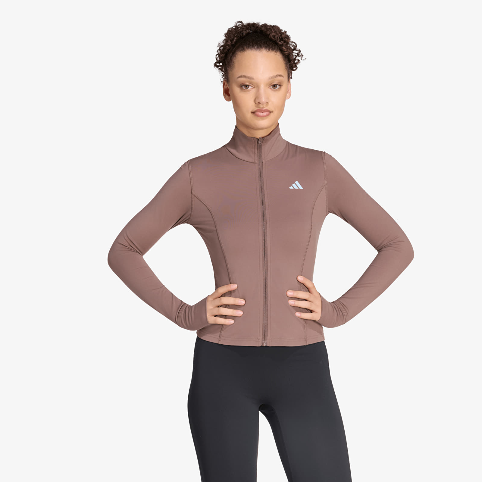 Худі та реглани adidas 3-Stripes Studio Zip Through Jacket Earth Strata