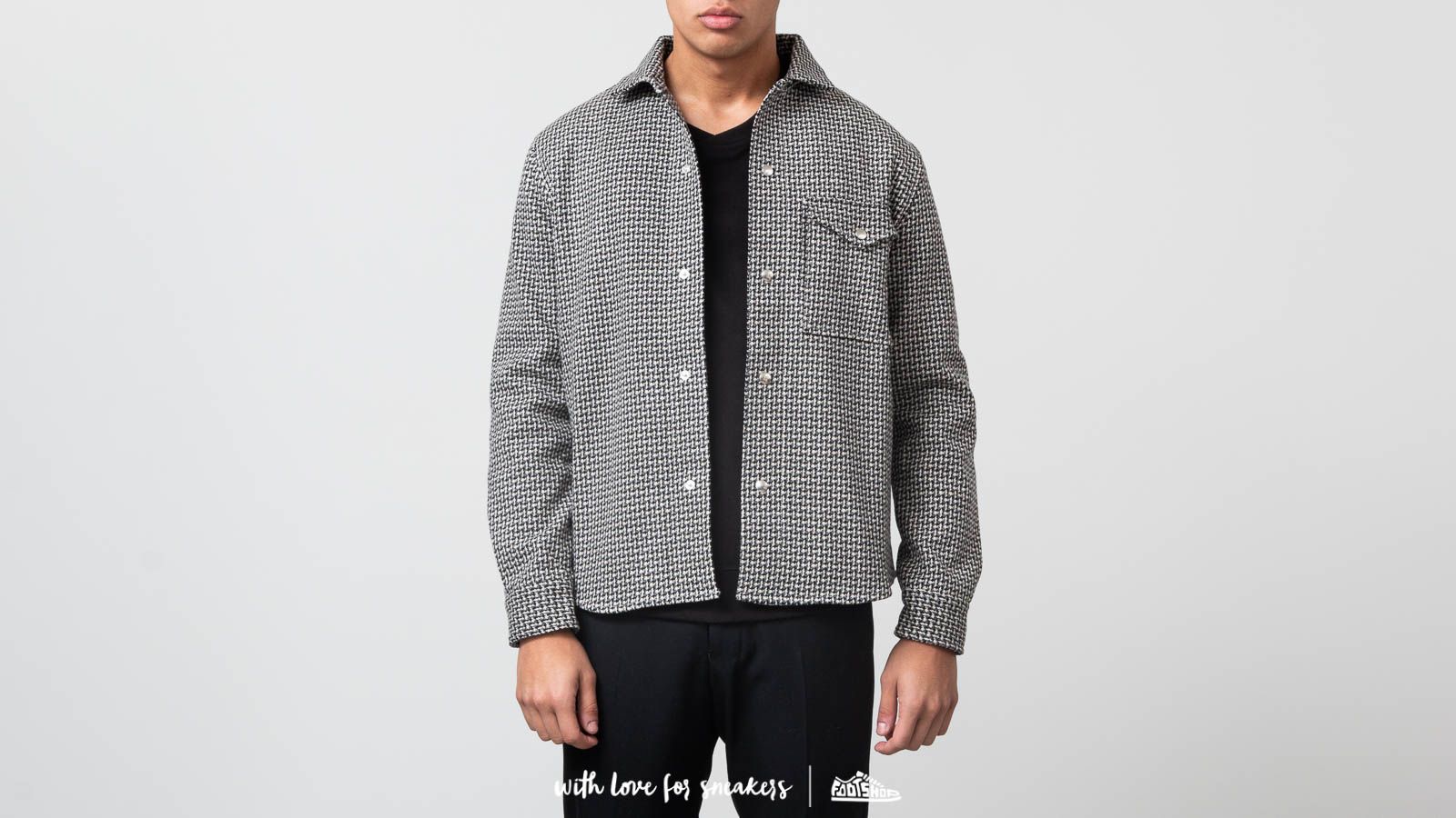 Sweatshirts Alexandre Mattiussi Surchemise a Pressions Jacket Black/ Grey