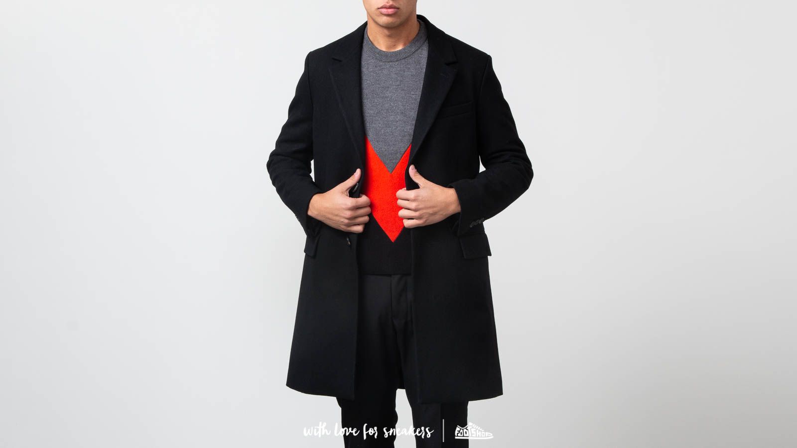 Kabátok Alexandre Mattiussi Two Buttons Coat Black