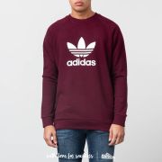 Adidas trefoil sweatshirt maroon shop