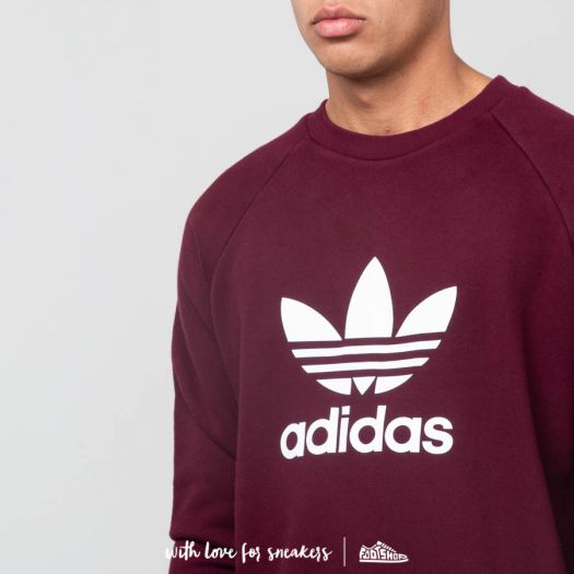 Hoodies and sweatshirts adidas Trefoil Crewneck Maroon Footshop