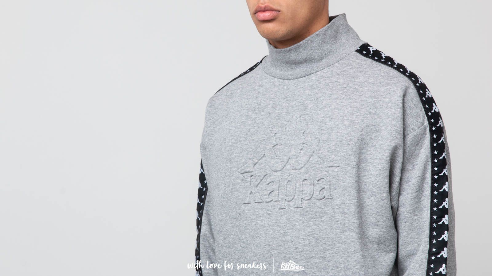 Mikiny Kappa Authentic Alef Man Crewneck Grey