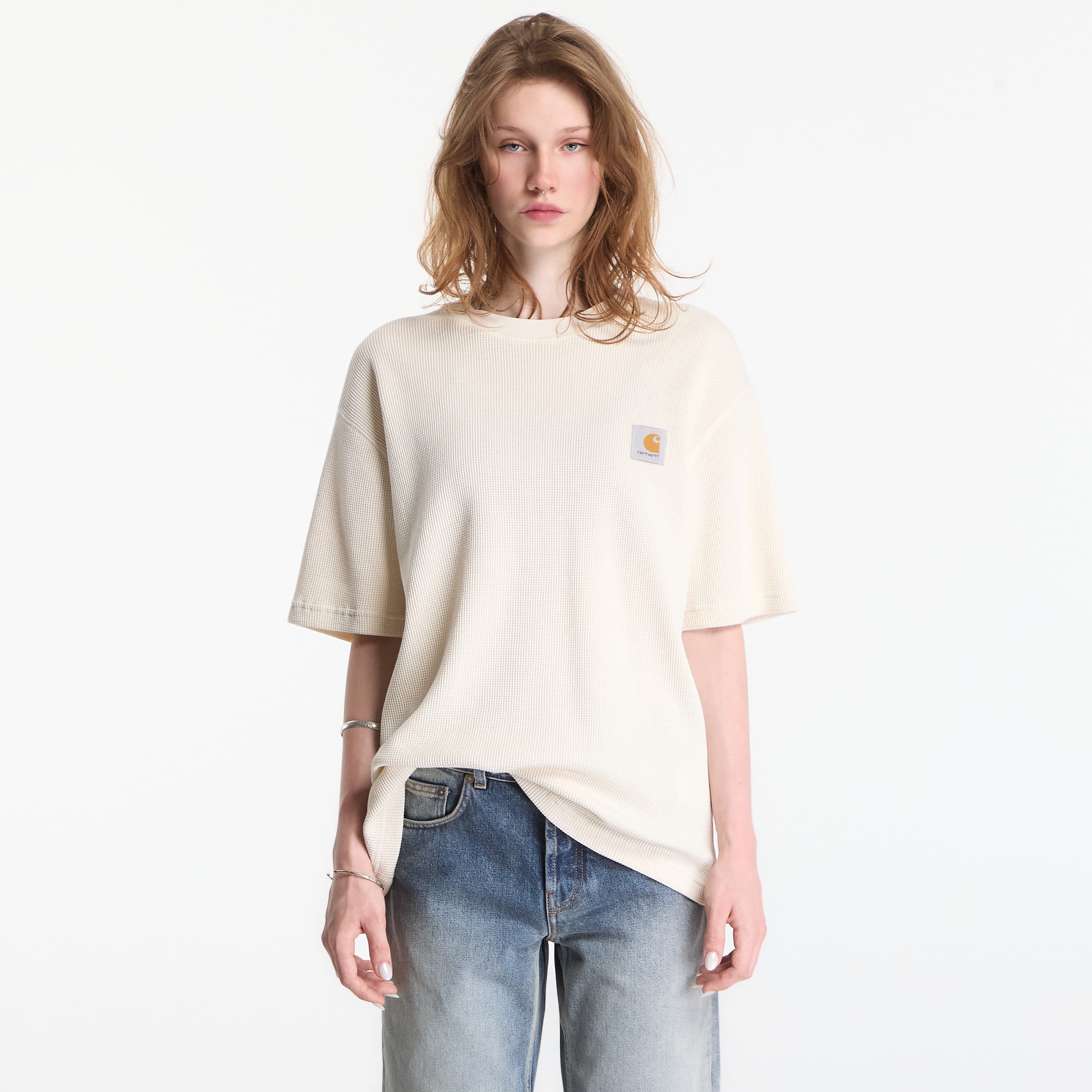 Тениска Carhartt WIP S/S Nelson Waffle T-Shirt UNISEX Natural XS
