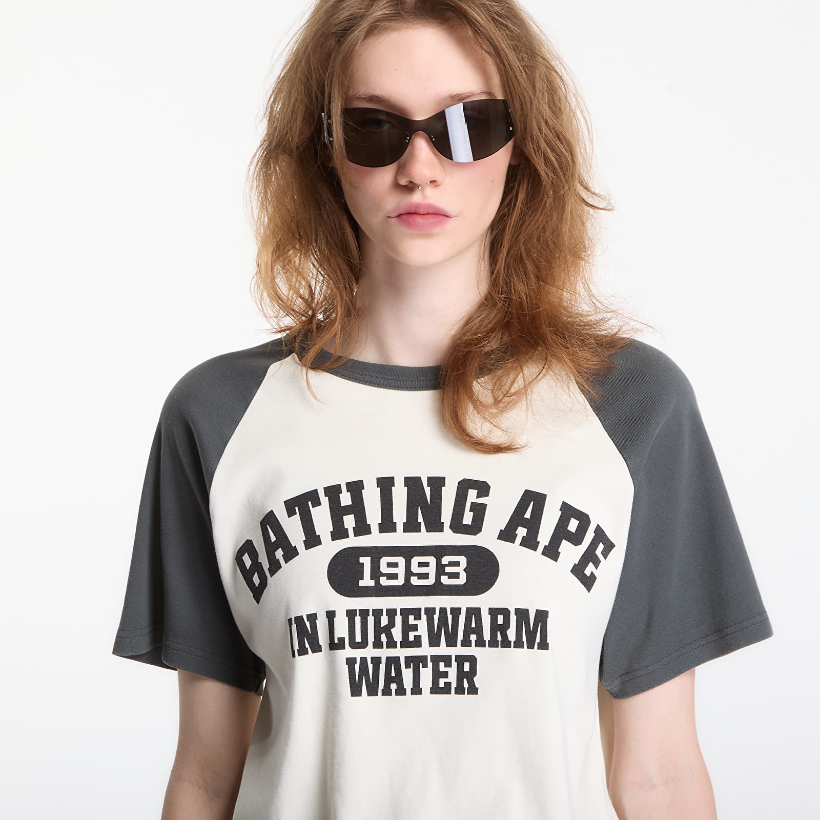 T-Shirts A Bathing Ape Bathing Ape Raglan Tee UNISEX Charcoal