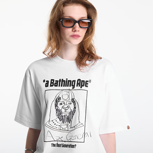 A Bathing Ape Hand Draw Ape General Relaxed Fit Tee UNISEX White