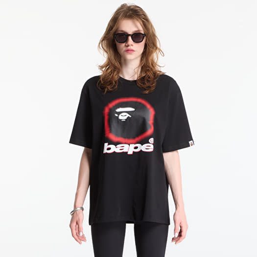 T-shirt A Bathing Ape Spray Ape Head Relaxed Fit Tee UNISEX Black