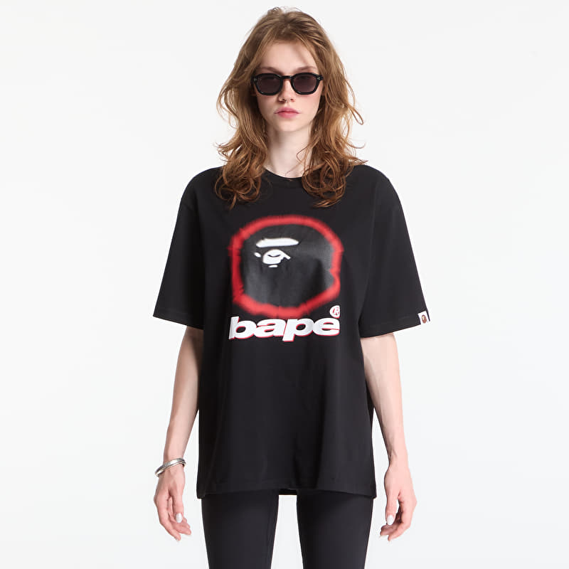 T-shirt A Bathing Ape Spray Ape Head Relaxed Fit Tee UNISEX Black