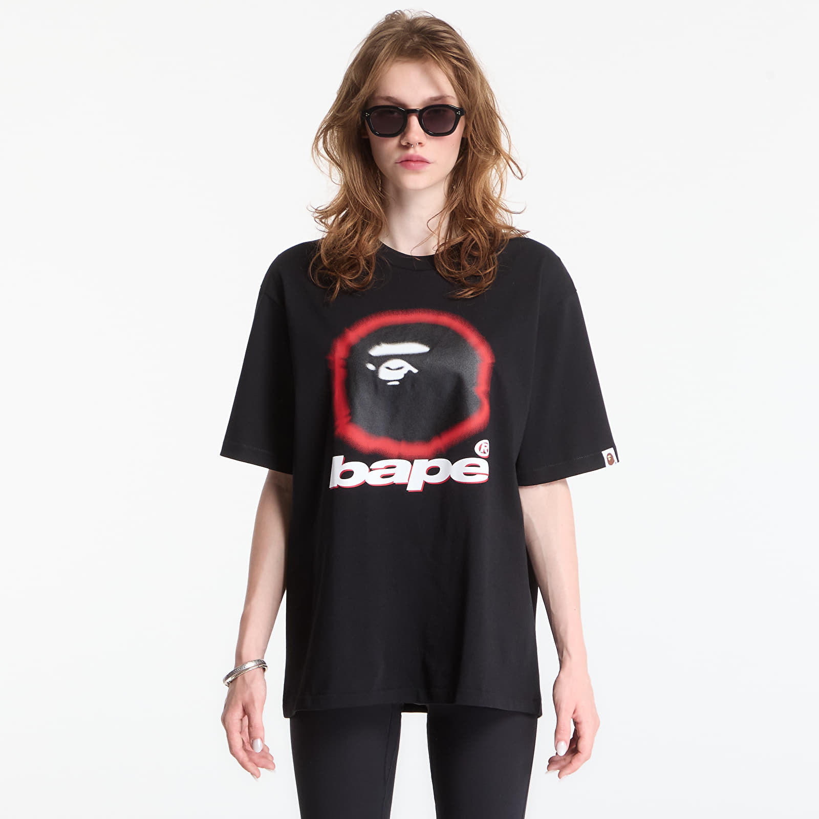 Koszulki A Bathing Ape Spray Ape Head Relaxed Fit Tee UNISEX Black