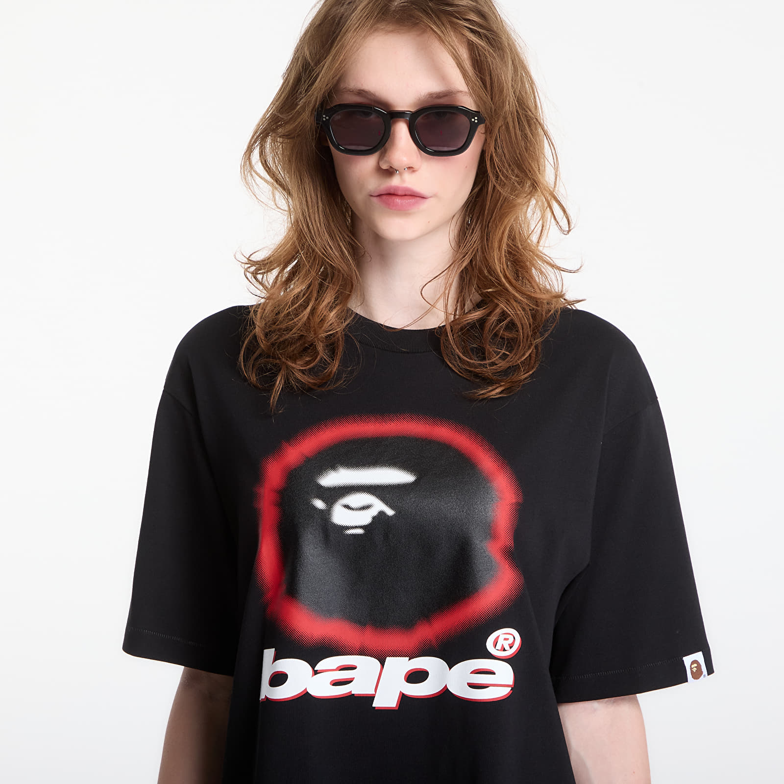 Koszulki A Bathing Ape Spray Ape Head Relaxed Fit Tee UNISEX Black