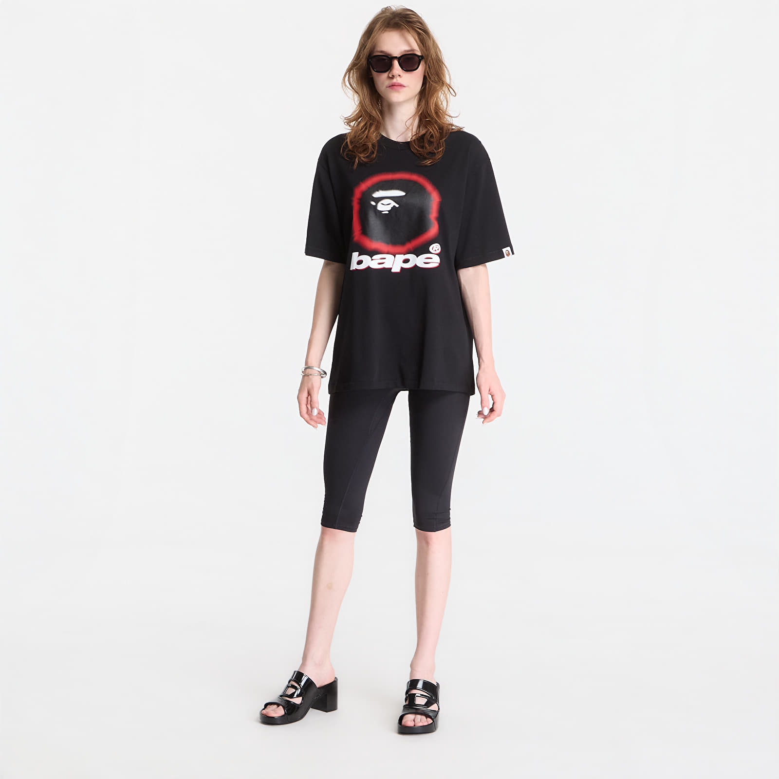 Koszulki A Bathing Ape Spray Ape Head Relaxed Fit Tee UNISEX Black