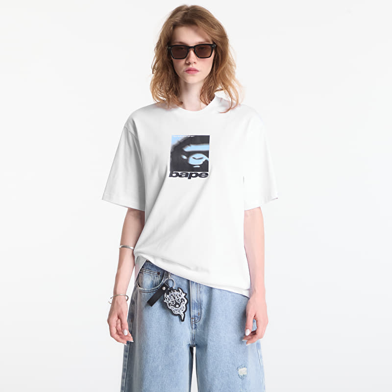 A Bathing Ape Spray Ape Head Box Relaxed Fit Tee UNISEX White