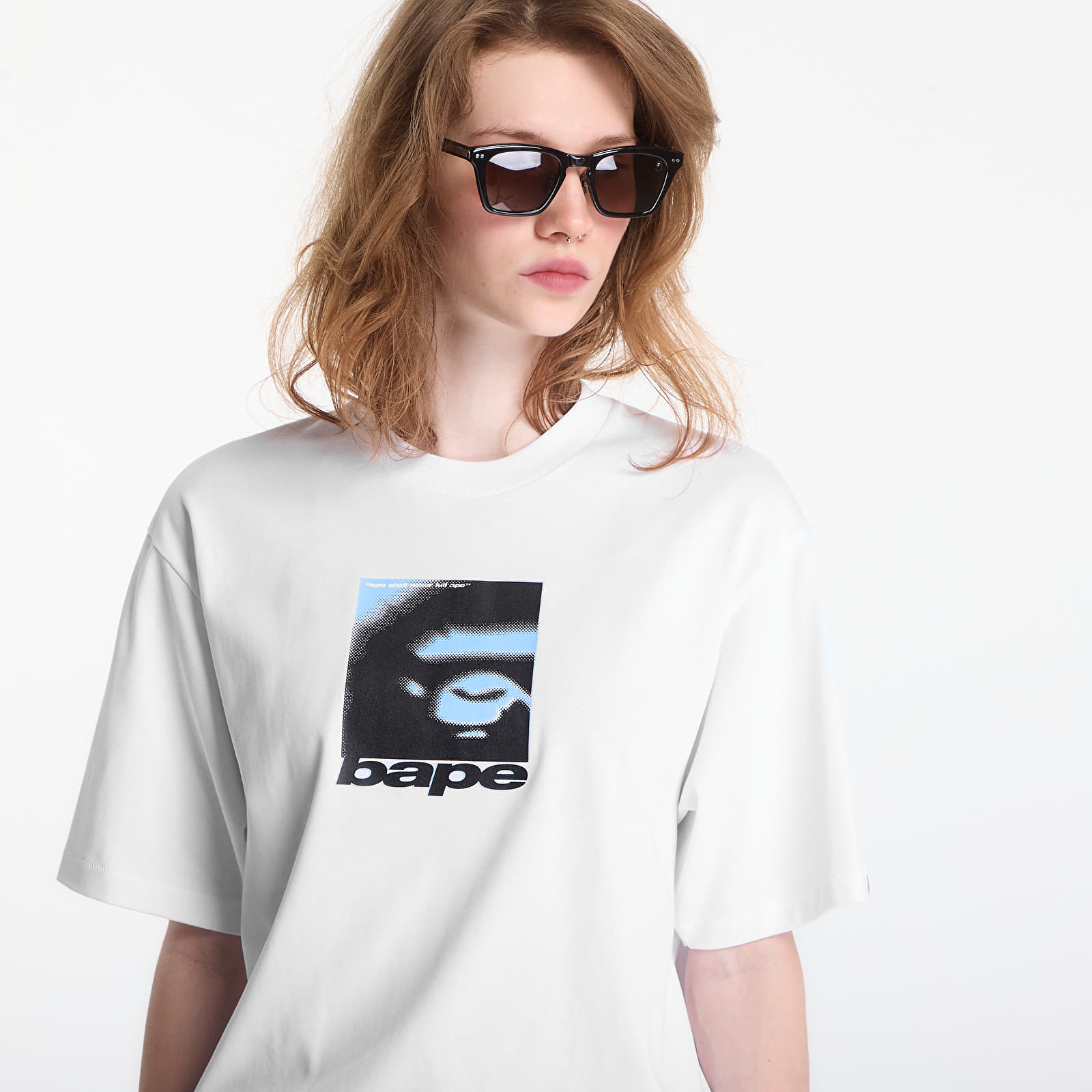 T-shirts A Bathing Ape Spray Ape Head Box Relaxed Fit Tee UNISEX White