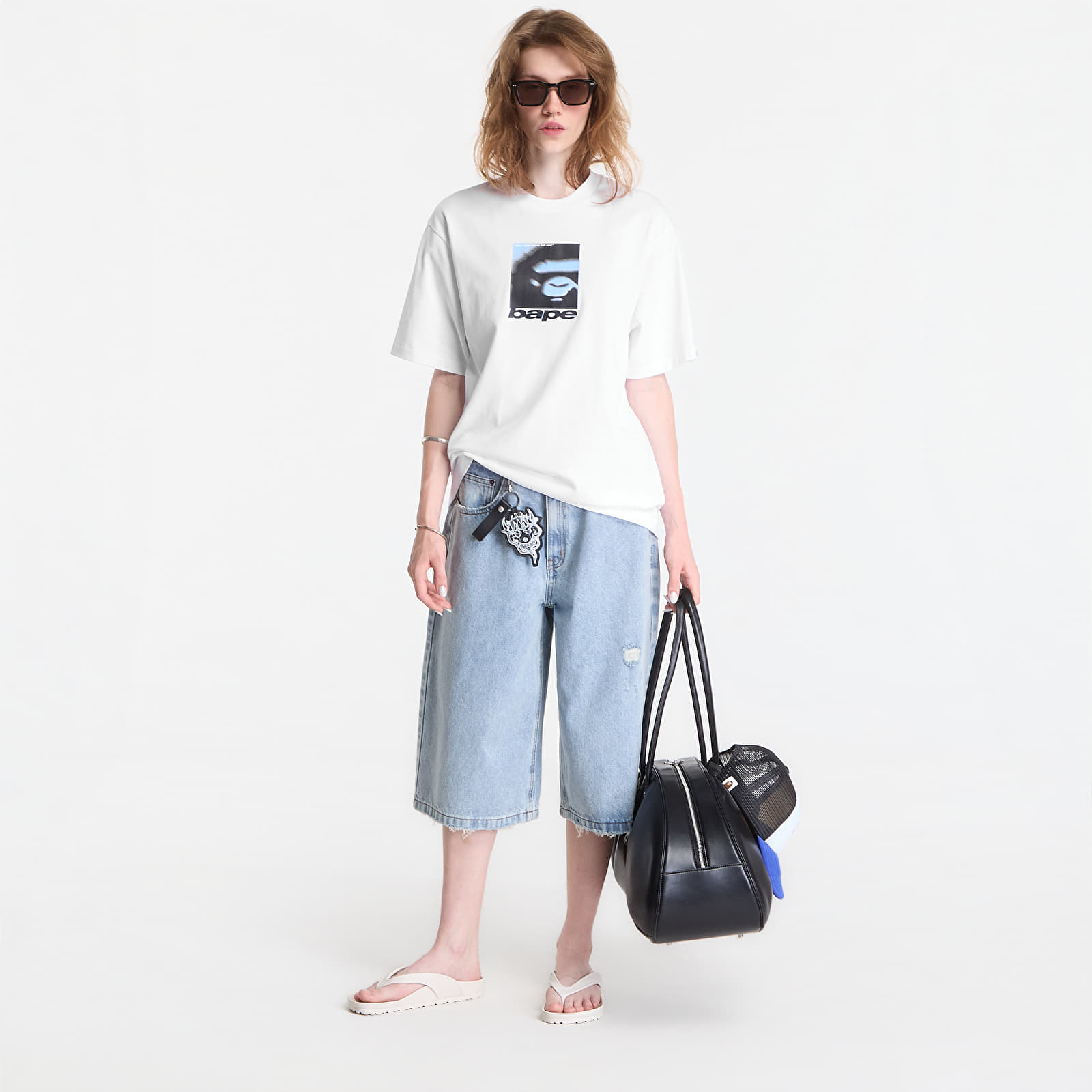 T-shirts A Bathing Ape Spray Ape Head Box Relaxed Fit Tee UNISEX White