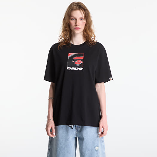 Maglietta A Bathing Ape Spray Ape Head Box Relaxed Fit Tee UNISEX Black
