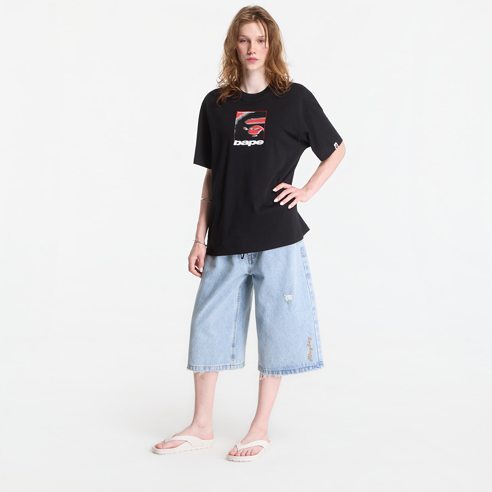 Tricouri  A Bathing Ape Spray Ape Head Box Relaxed Fit Tee UNISEX Black