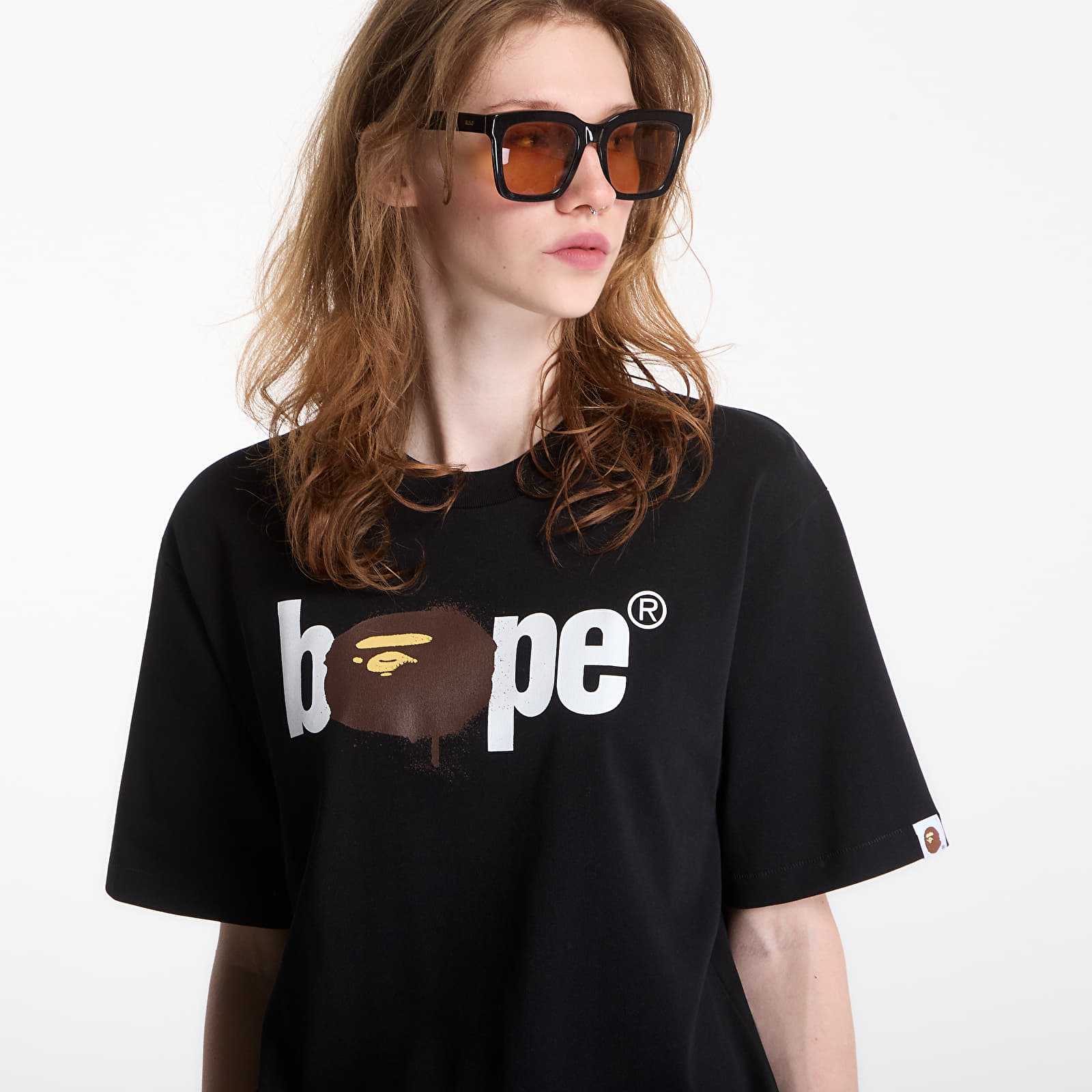 T-shirts A Bathing Ape Graffiti Bape Logo Relaxed Fit Tee UNISEX Black