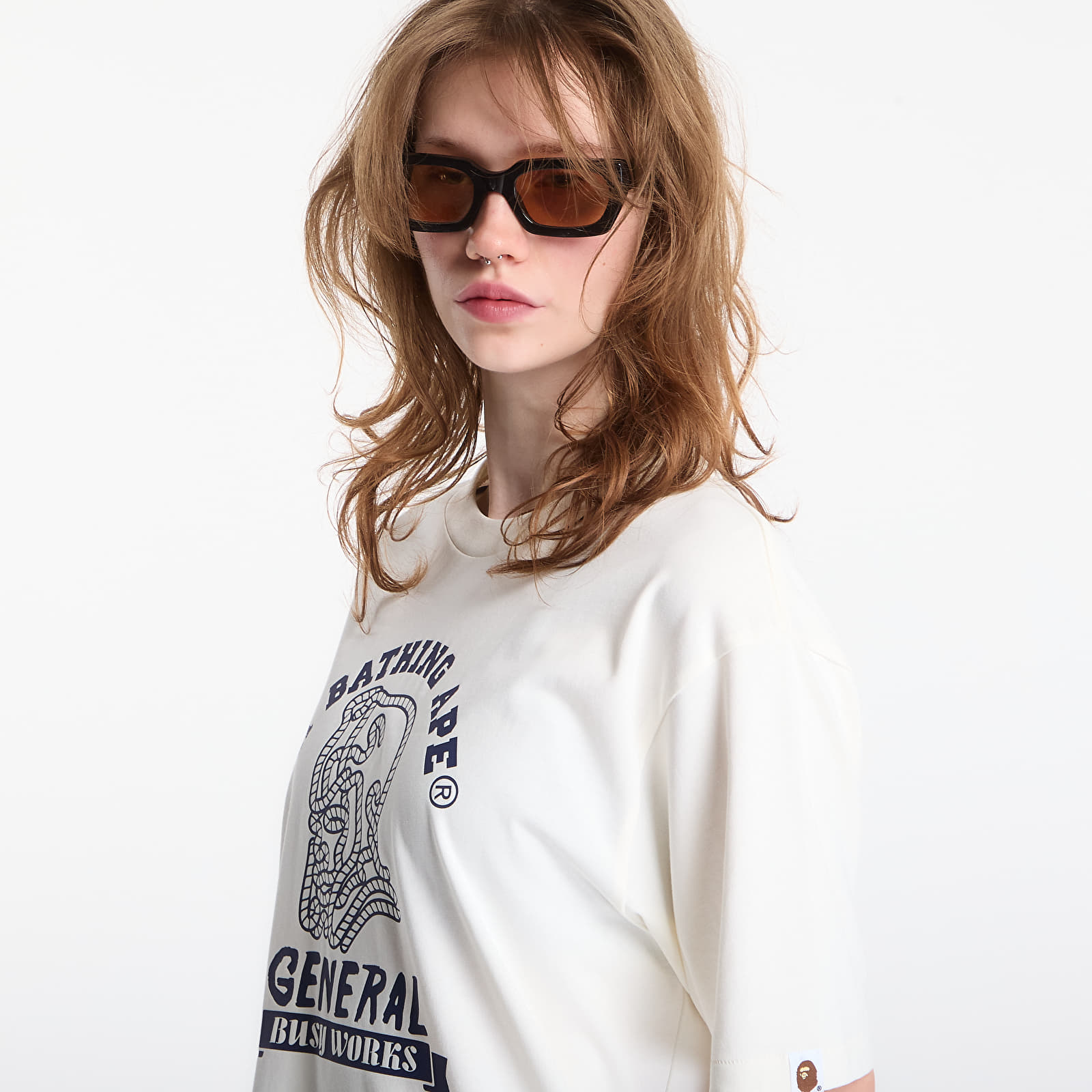 T-shirts A Bathing Ape Ape General College Relaxed Fit Tee UNISEX Ivory