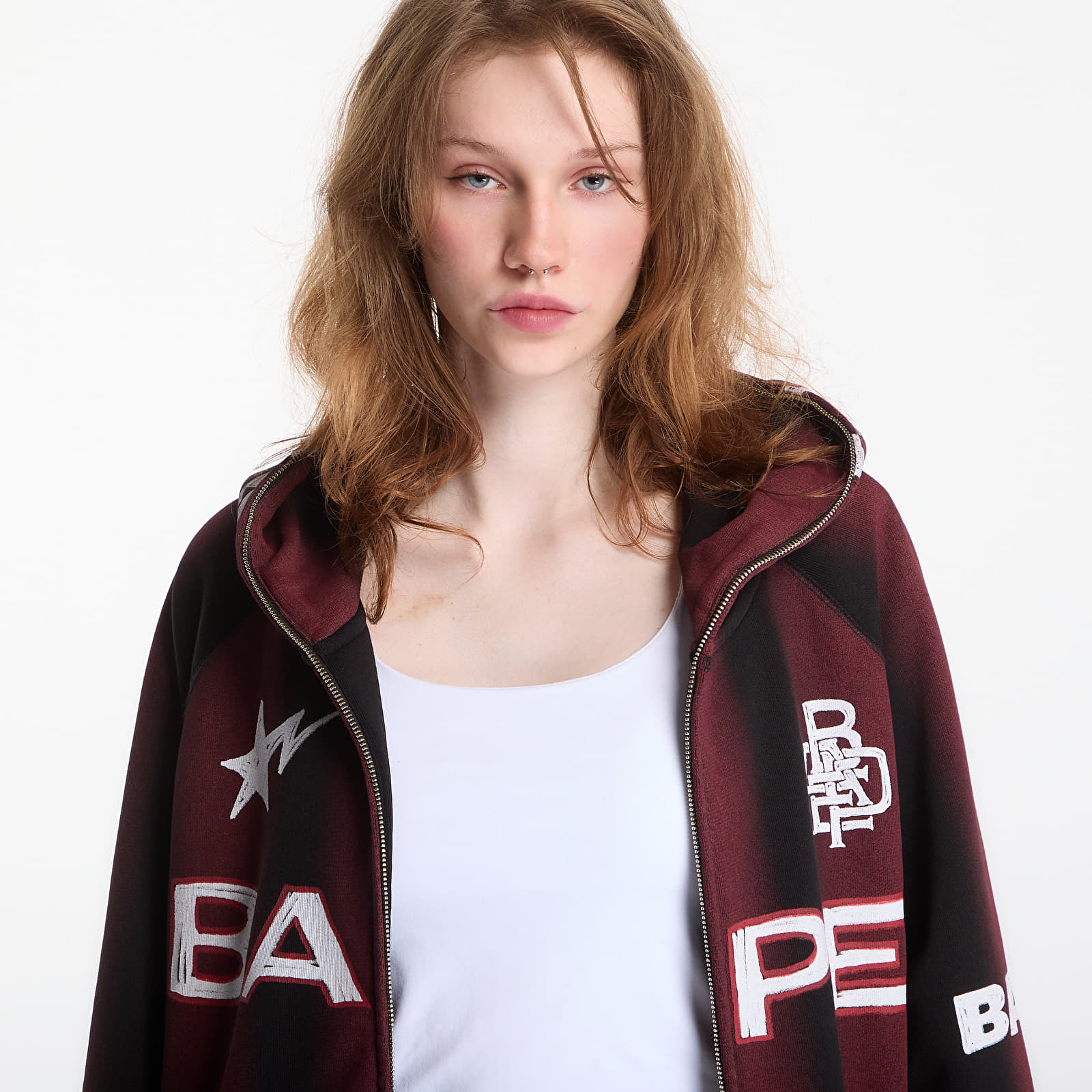 Hoodies and sweatshirts  A Bathing Ape Hand Draw Football Shark Relaxed Fit Full Zip Hoodie UNISEX Black