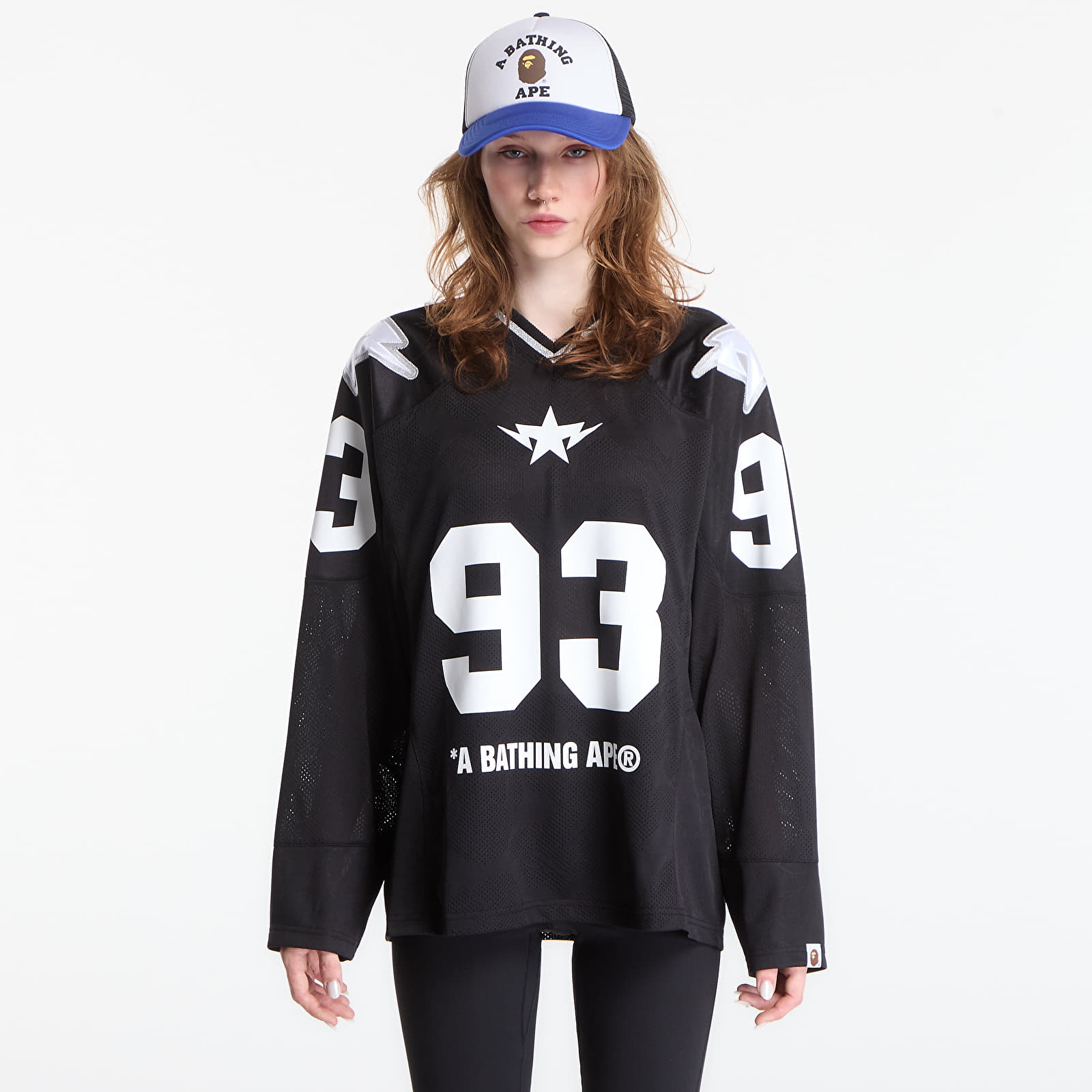 Maillots A Bathing Ape Line Camo Multi Logo Cropped Fit Football Jersey UNISEX Black