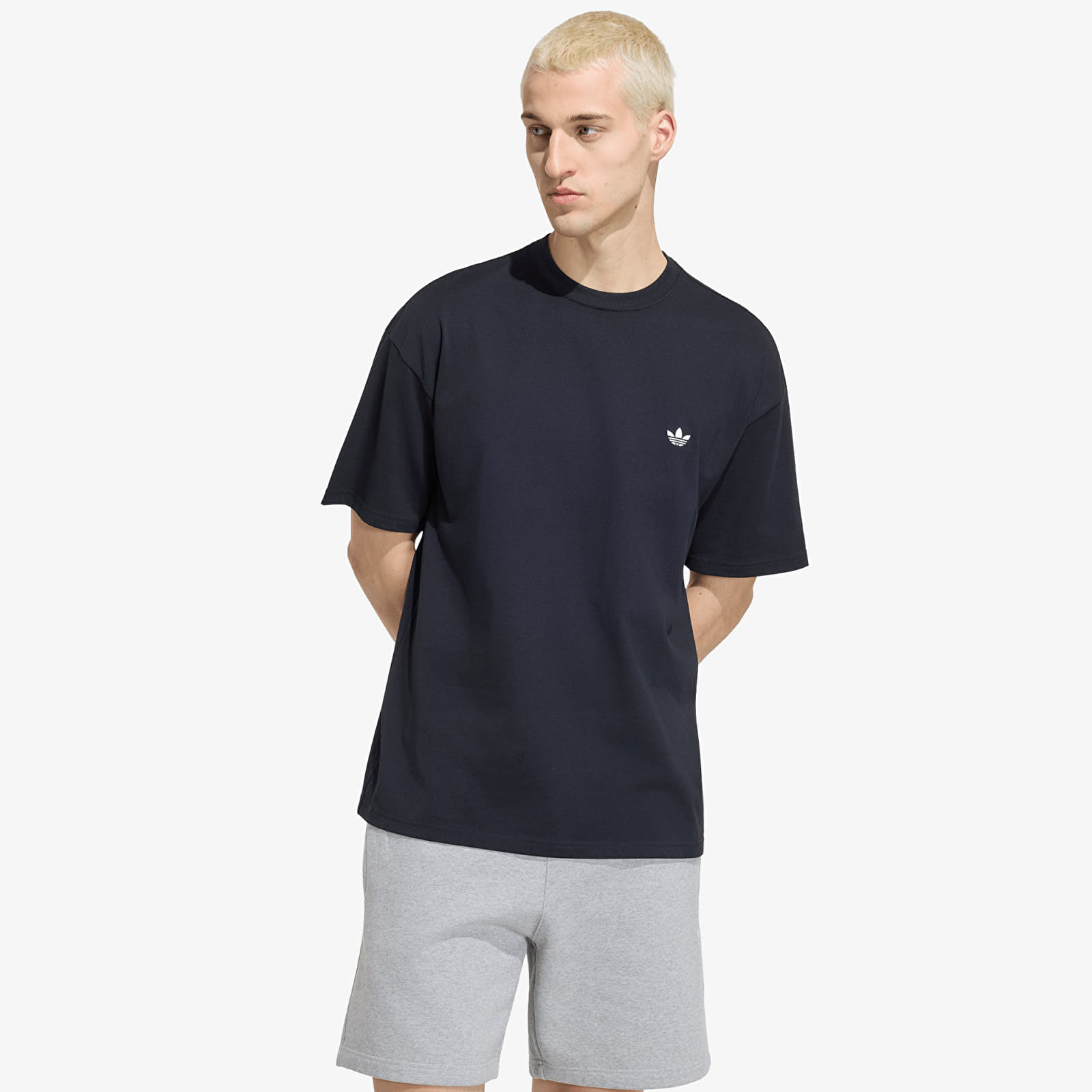 Men's T-shirts adidas Trefoil Essentials Loose Dropped Shoulder T-shirt Black