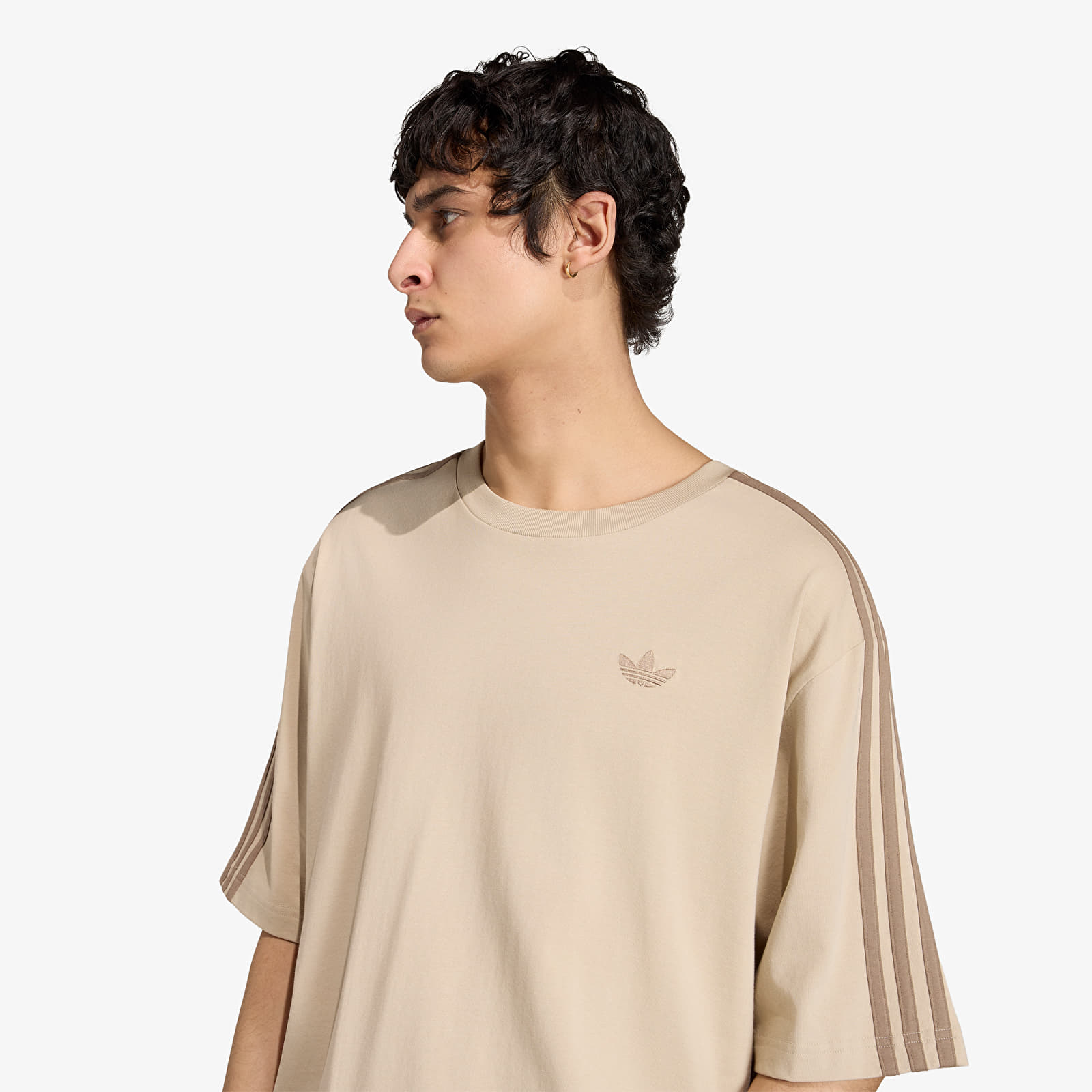 T-shirts adidas Adicolor 3-Stripes Oversized T-Shirt Khaki Three/ Khaki Six