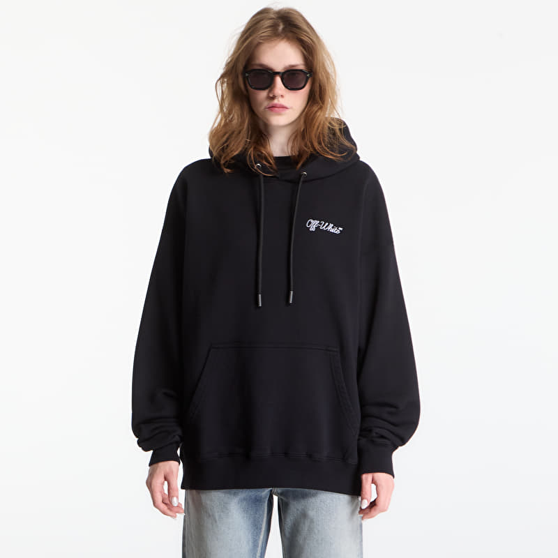 Sweatshirt Off-White Script Logo Skate Hoodie UNISEX Black