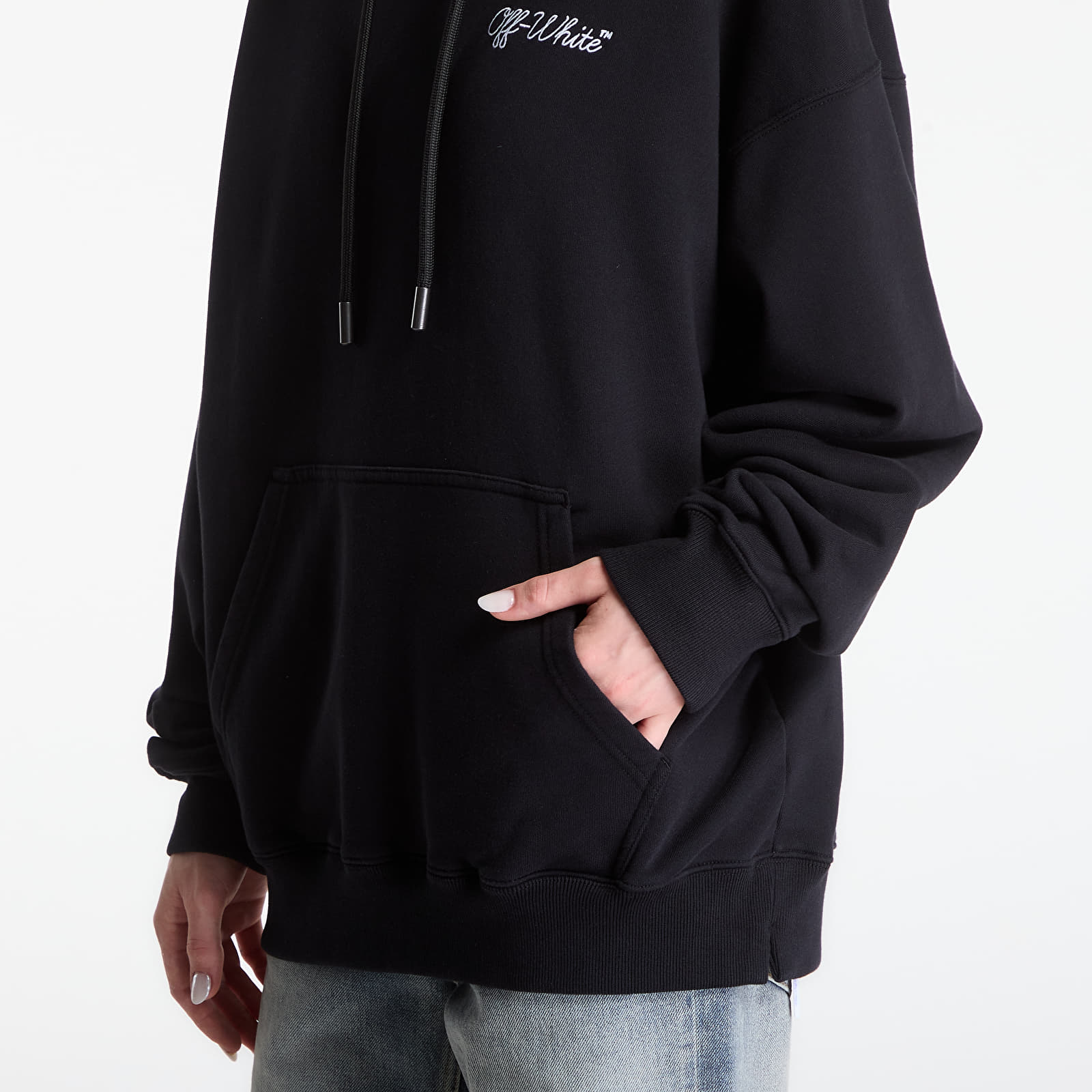 Hoodies and sweatshirts  Off-White Script Logo Skate Hoodie UNISEX Black