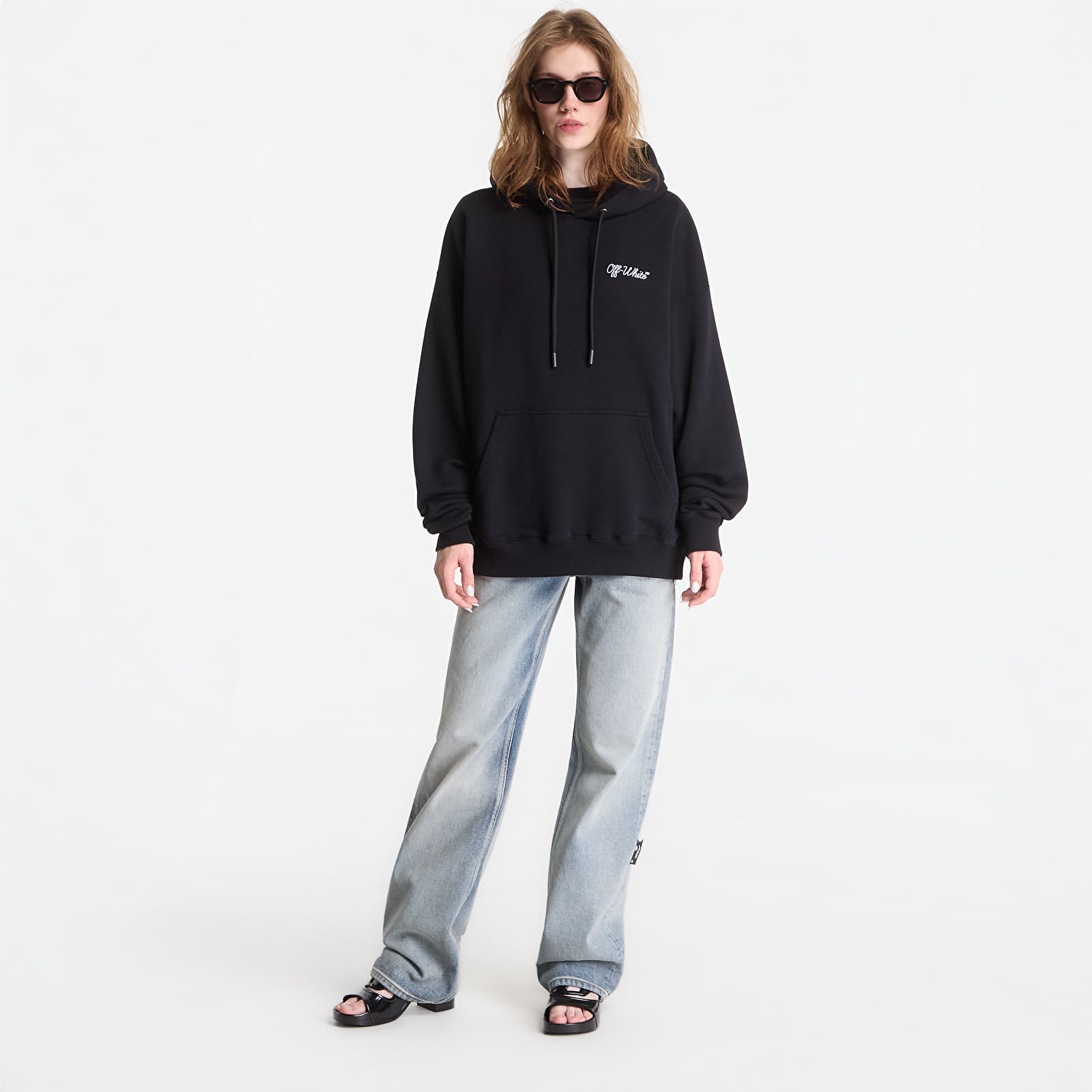 Hoodies and sweatshirts  Off-White Script Logo Skate Hoodie UNISEX Black