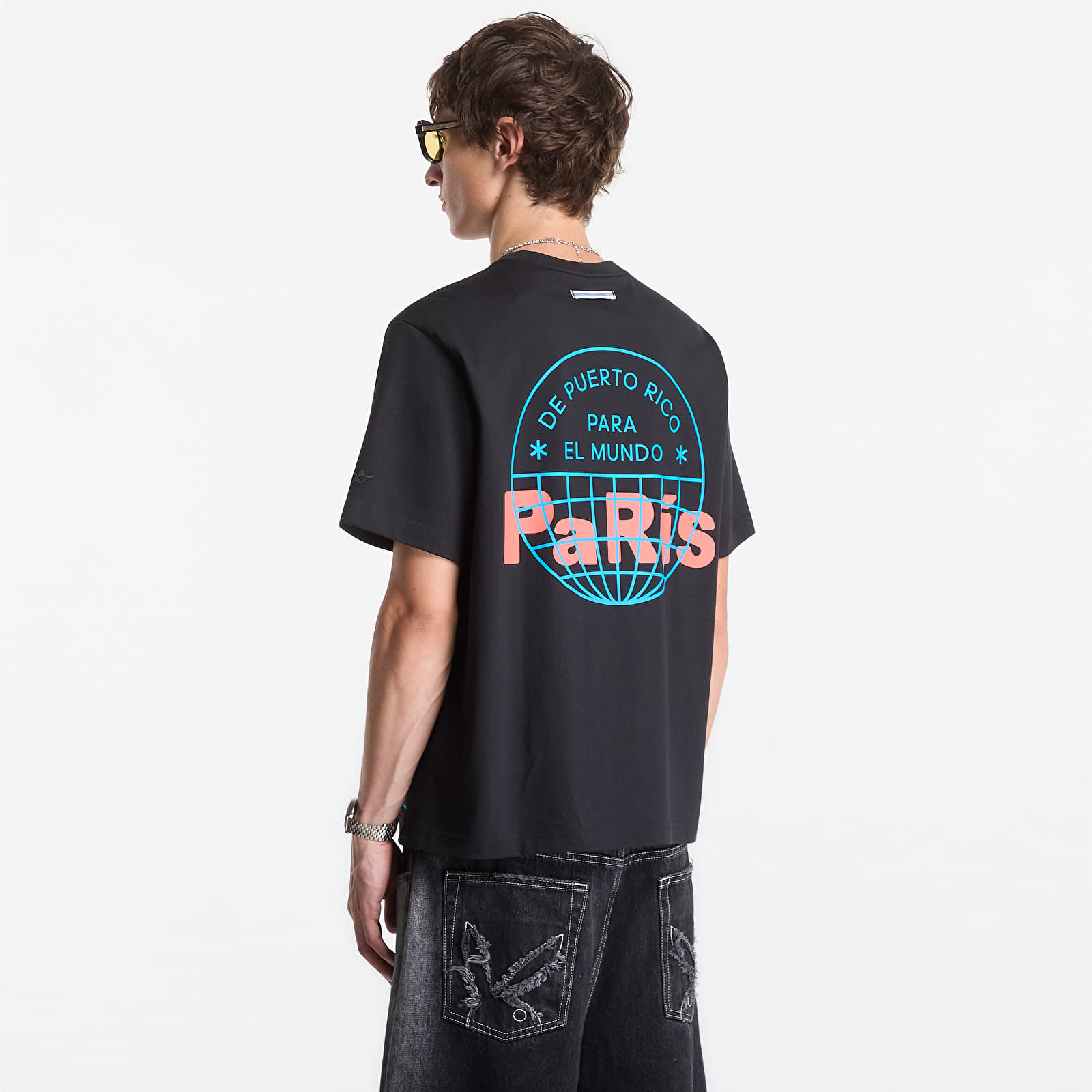 T-Shirts adidas x Bad Bunny DTMF Paris Heavyweight Merch Tee UNISEX Black