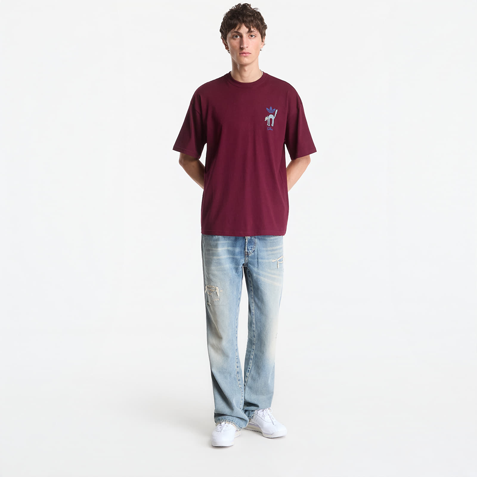 Camisetas adidas Snowball Graphic Oversized T-shirt Maroon