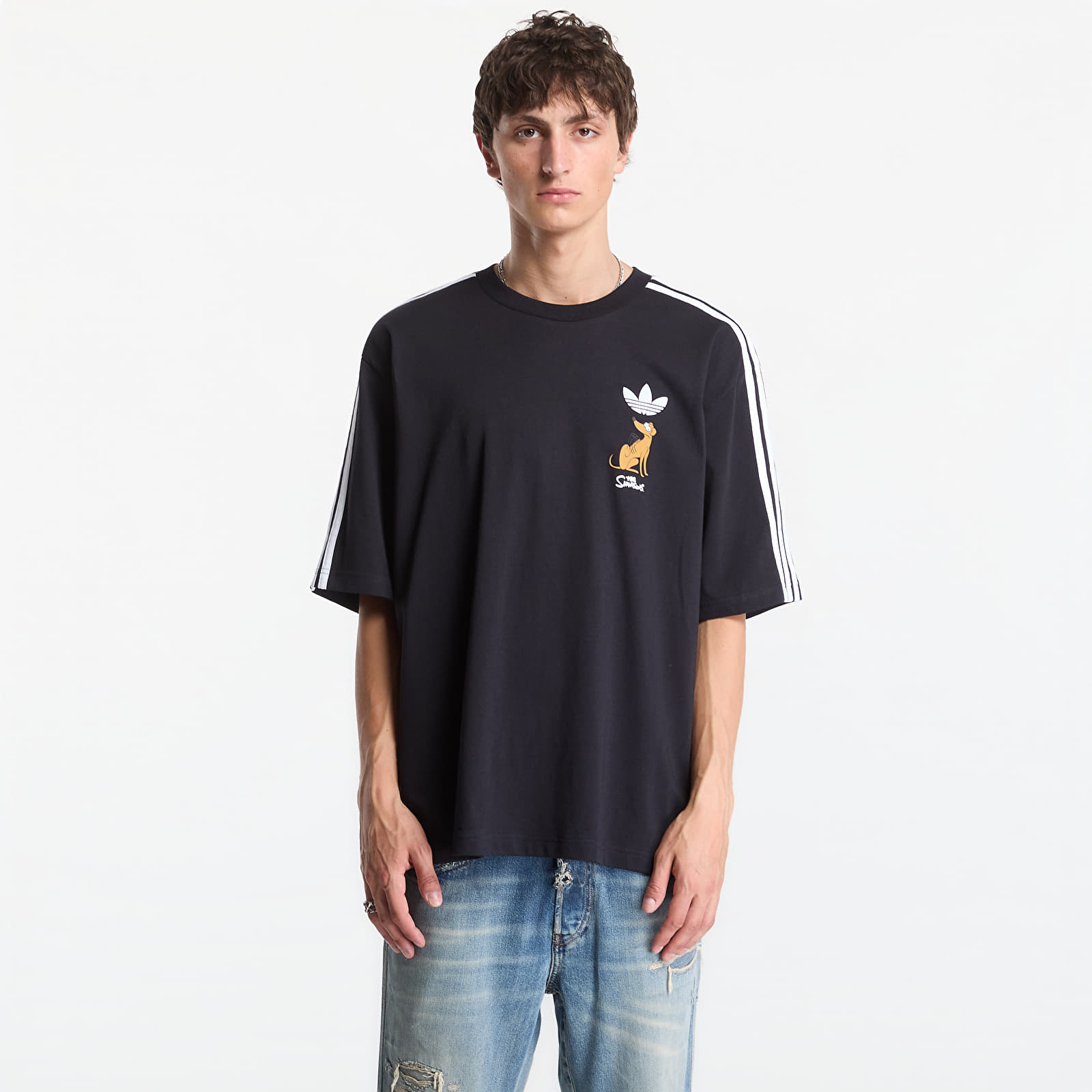 T-shirts adidas Little Santas Helper Graphic Oversized T-shirt Black