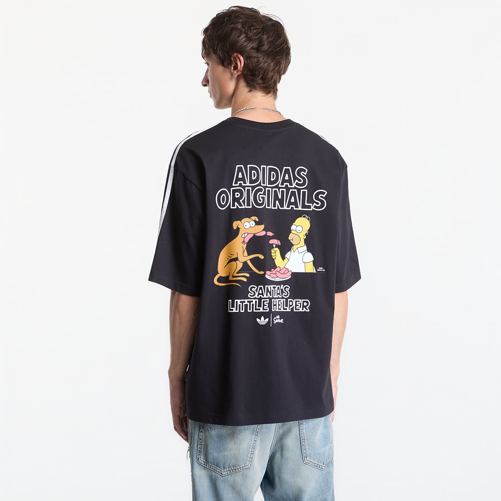 T-shirts adidas Little Santas Helper Graphic Oversized T-shirt Black