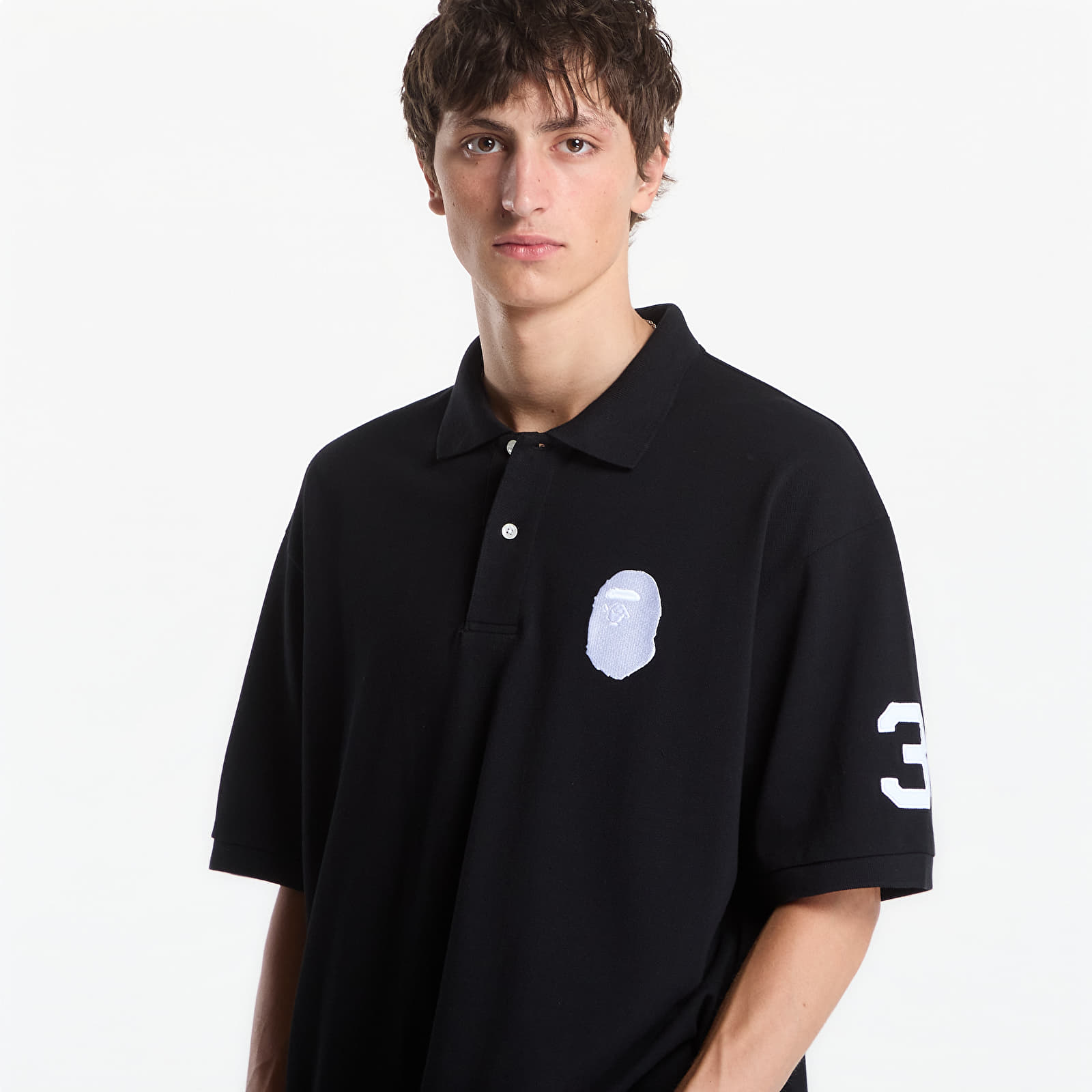 T-shirts A Bathing Ape Large Ape Head Relaxed Fit Polo UNISEX Black