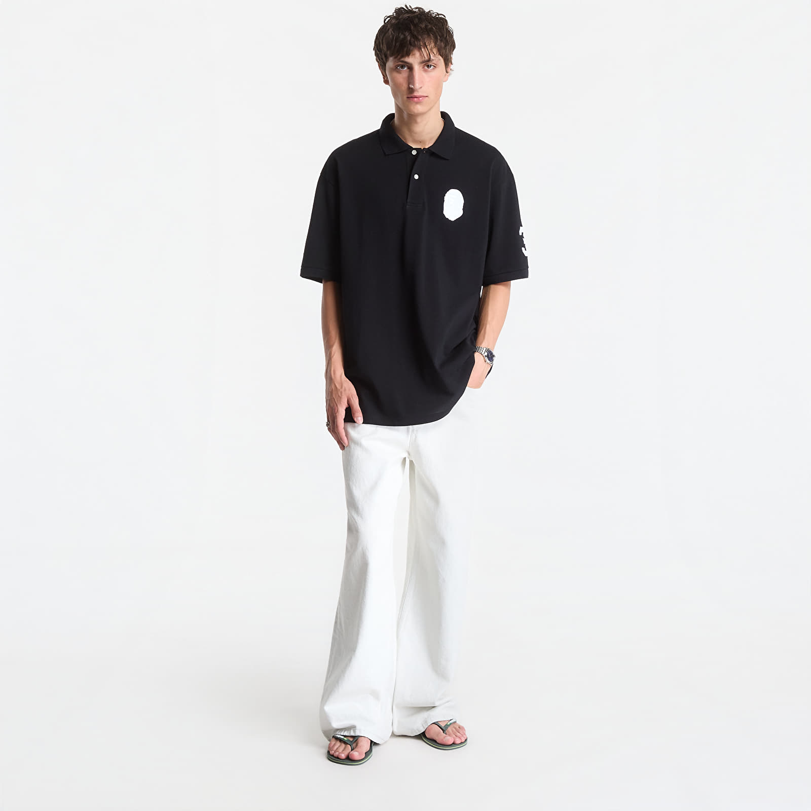 T-shirts A Bathing Ape Large Ape Head Relaxed Fit Polo UNISEX Black