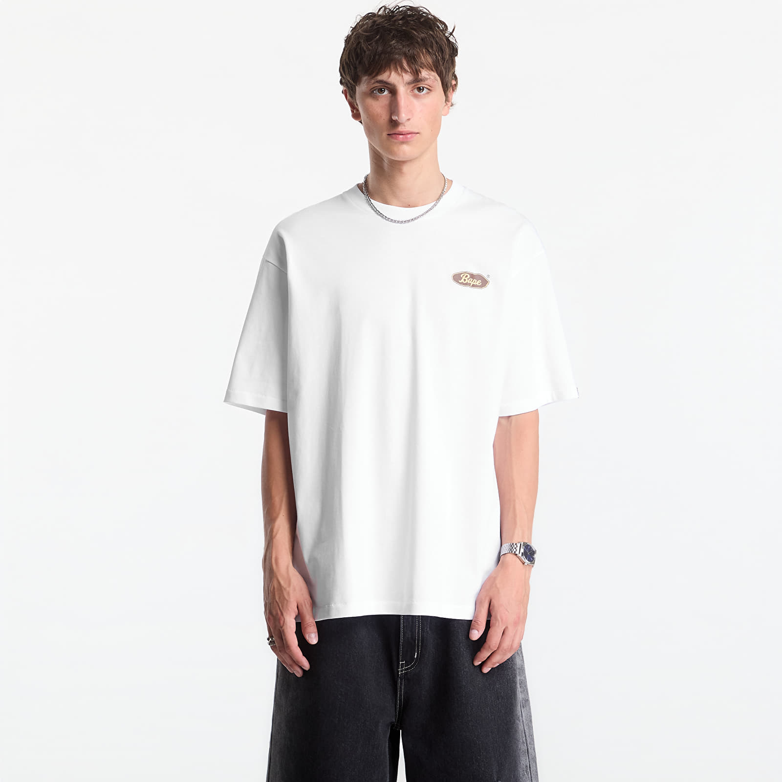 T-shirts A Bathing Ape Skateboard Bape Logo Relaxed Fit Tee UNISEX White