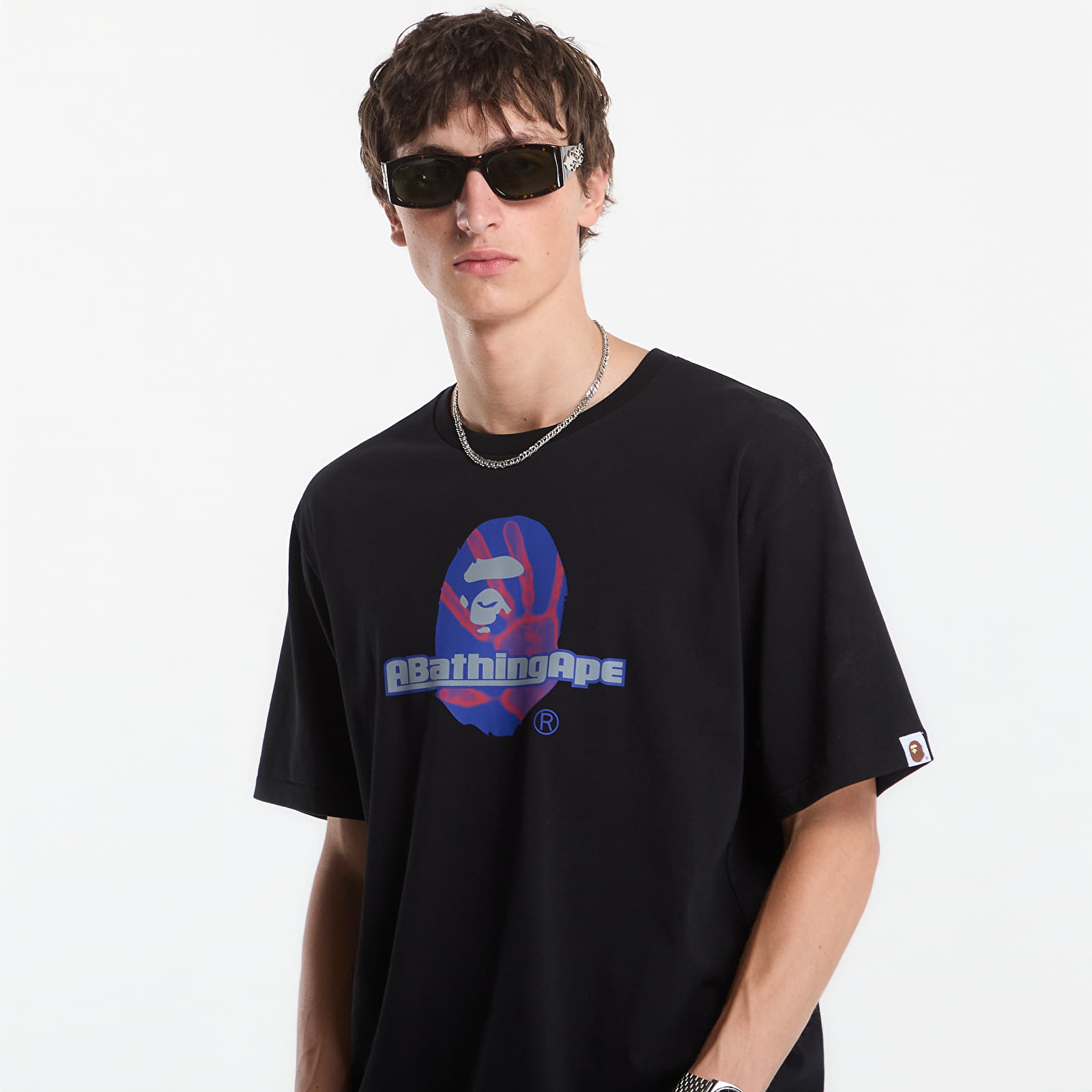 T-shirts A Bathing Ape Handprint Ape Head Tee UNISEX Black
