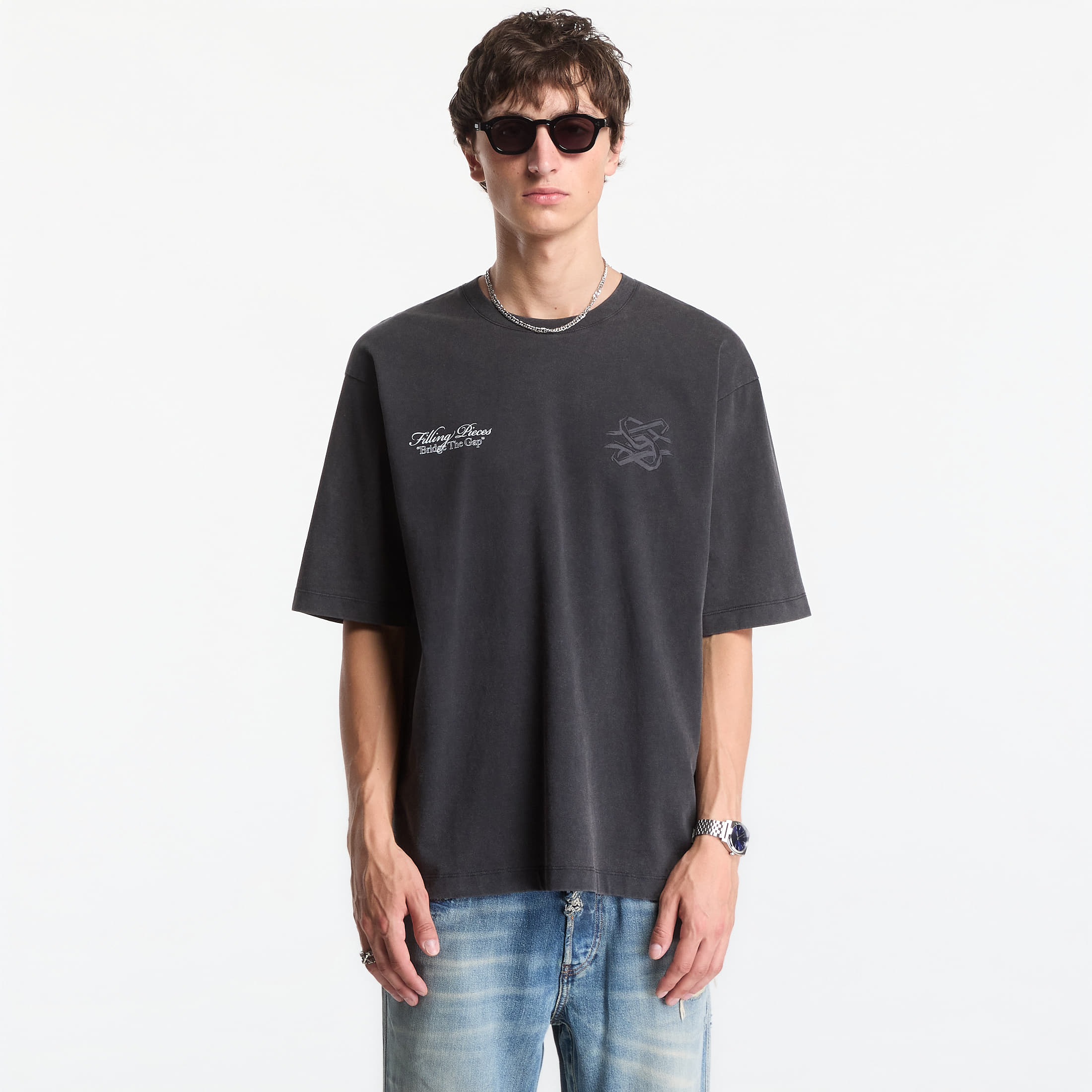 T-shirt Filling Pieces T-Shirt Boxy Bridge The Gap Vintage Black L