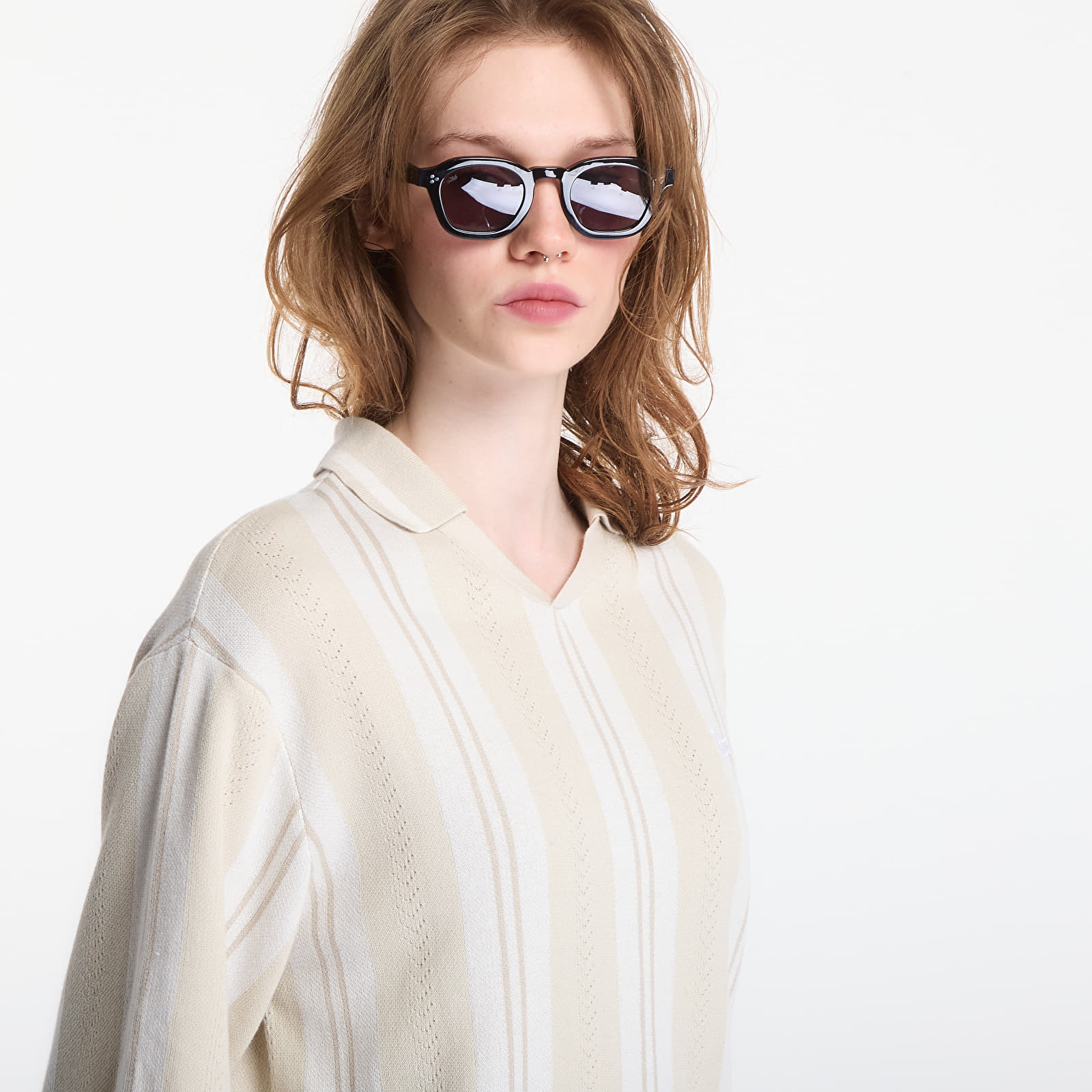 T-shirts Patta Knitted Football Shirt UNISEX Oatmeal