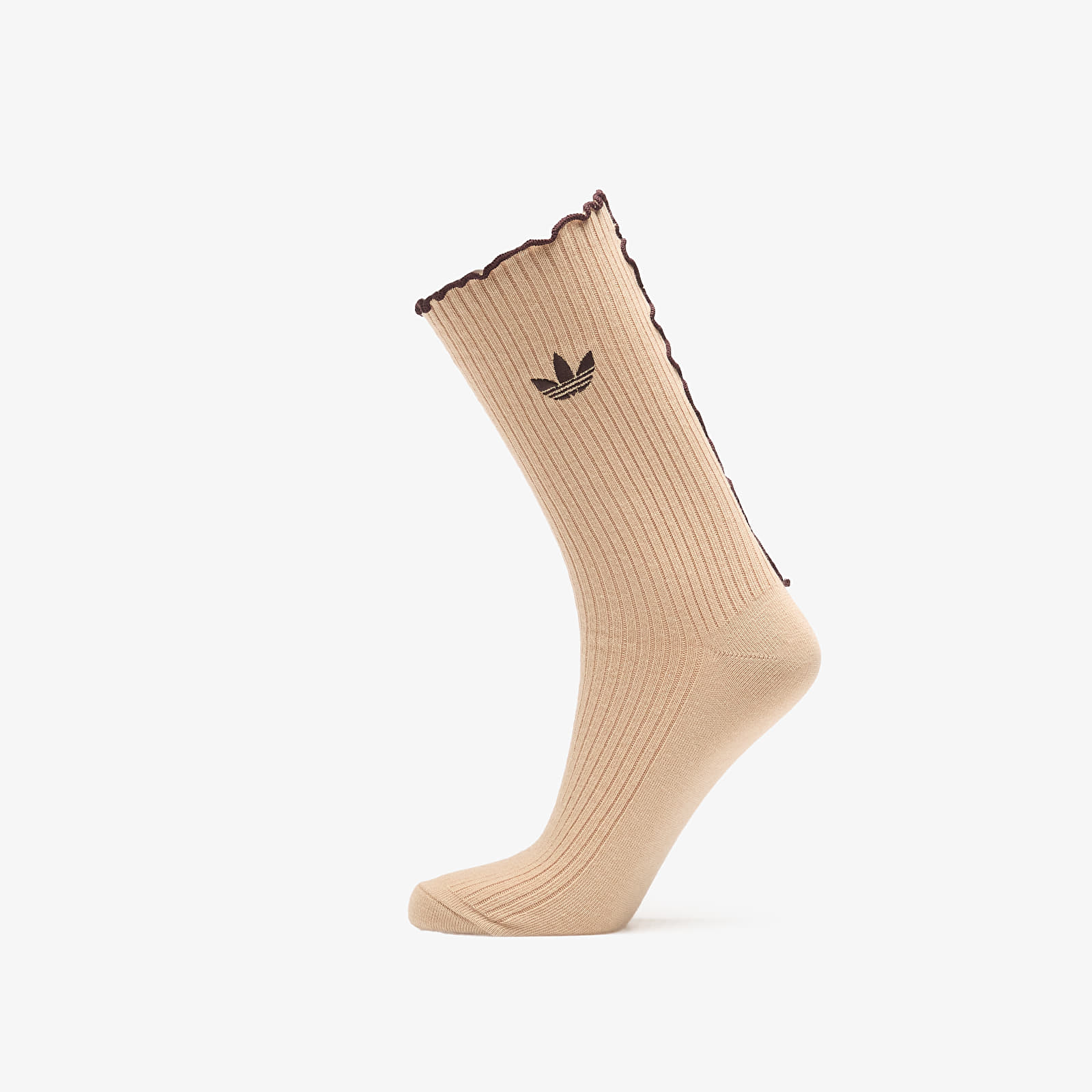 Zoknik adidas Ruffle Crew Socks 2 Pairs Magic Beige/ Aurora Coffee