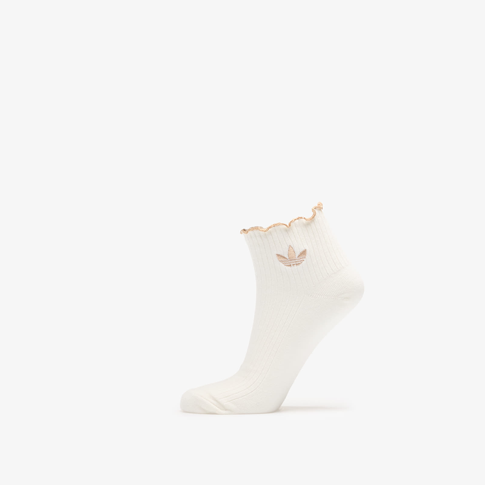 Men's socks adidas Ruffle Quarter Socks Off White/ Magic Beige/ Aurora Coffee