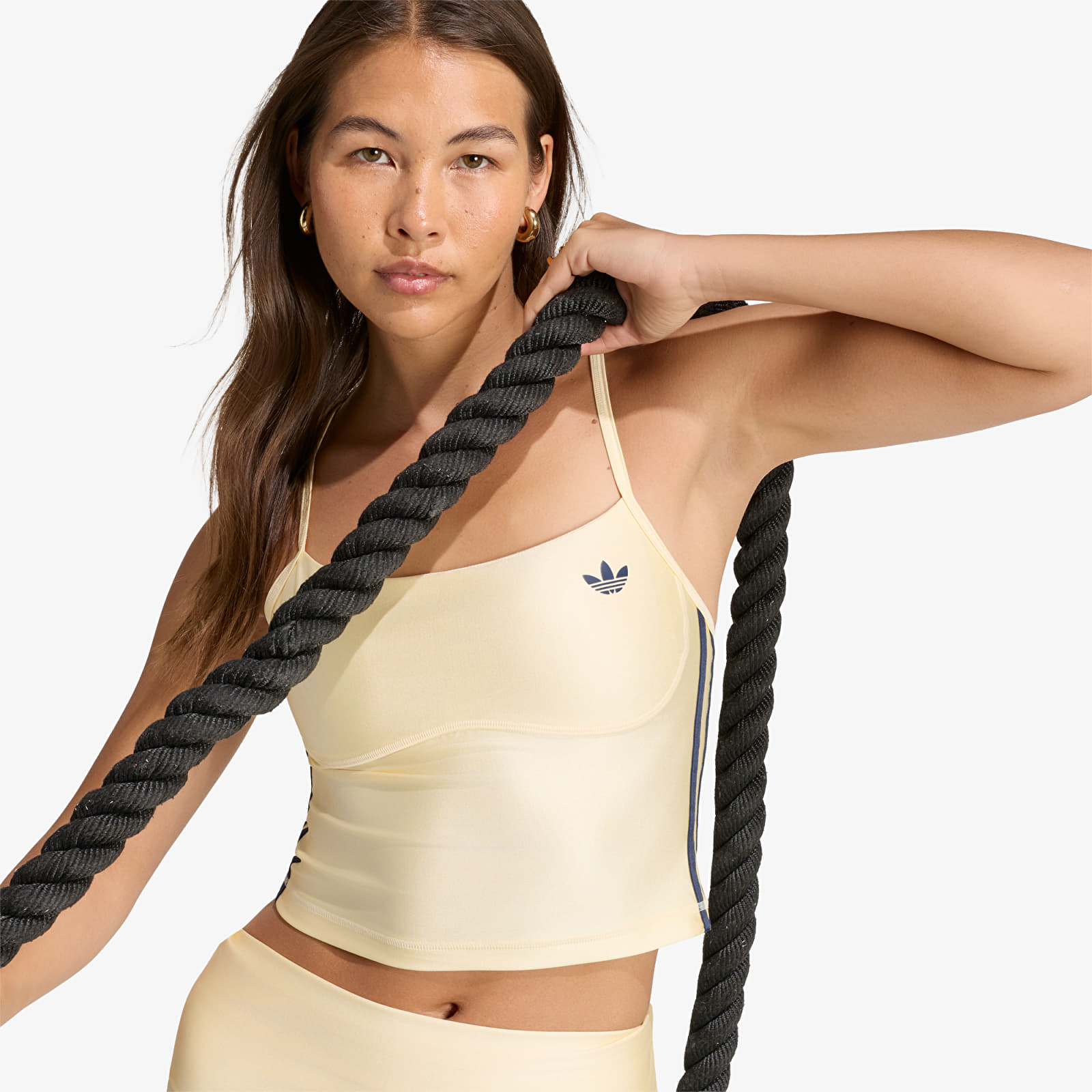 Tílka adidas Sport Tank Padded Warm Vanilla